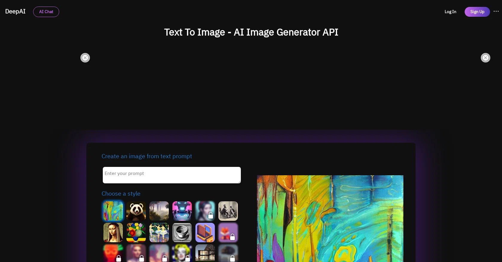 DeepAI screenshot
