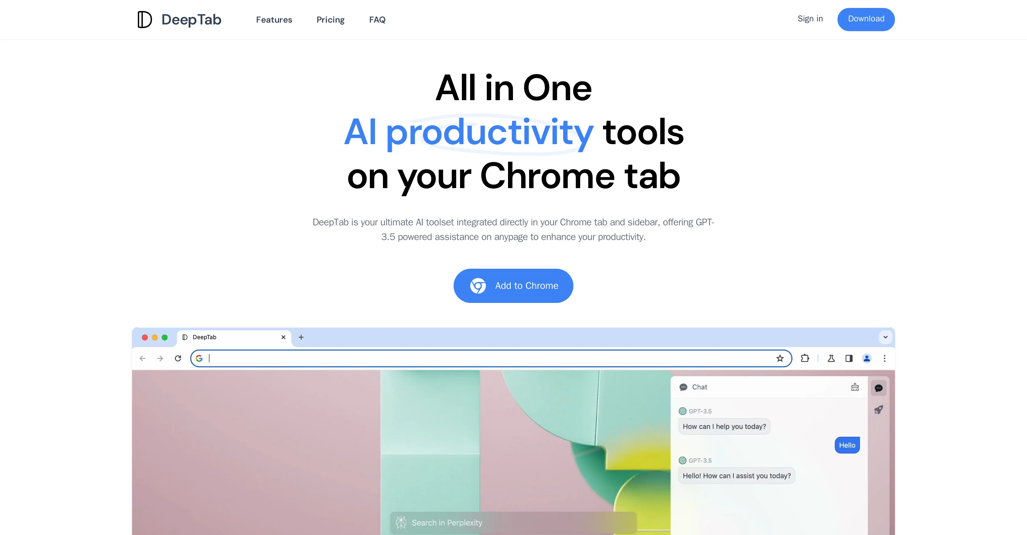 DeepTab screenshot