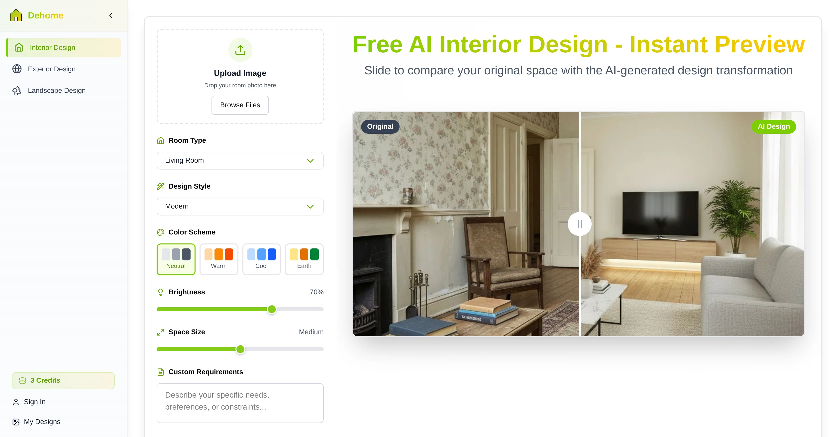 DeHome.ai screenshot