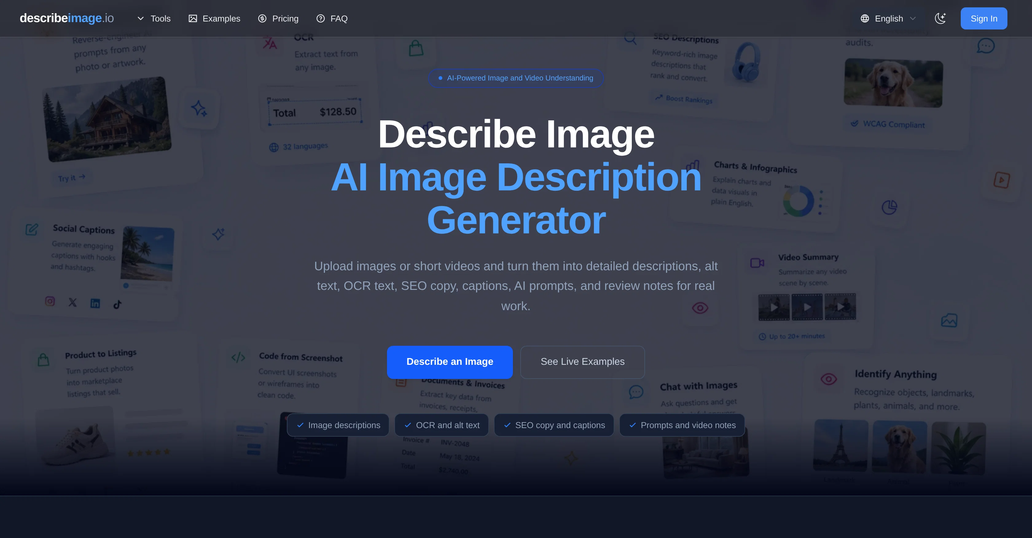 DescribeImage.io screenshot