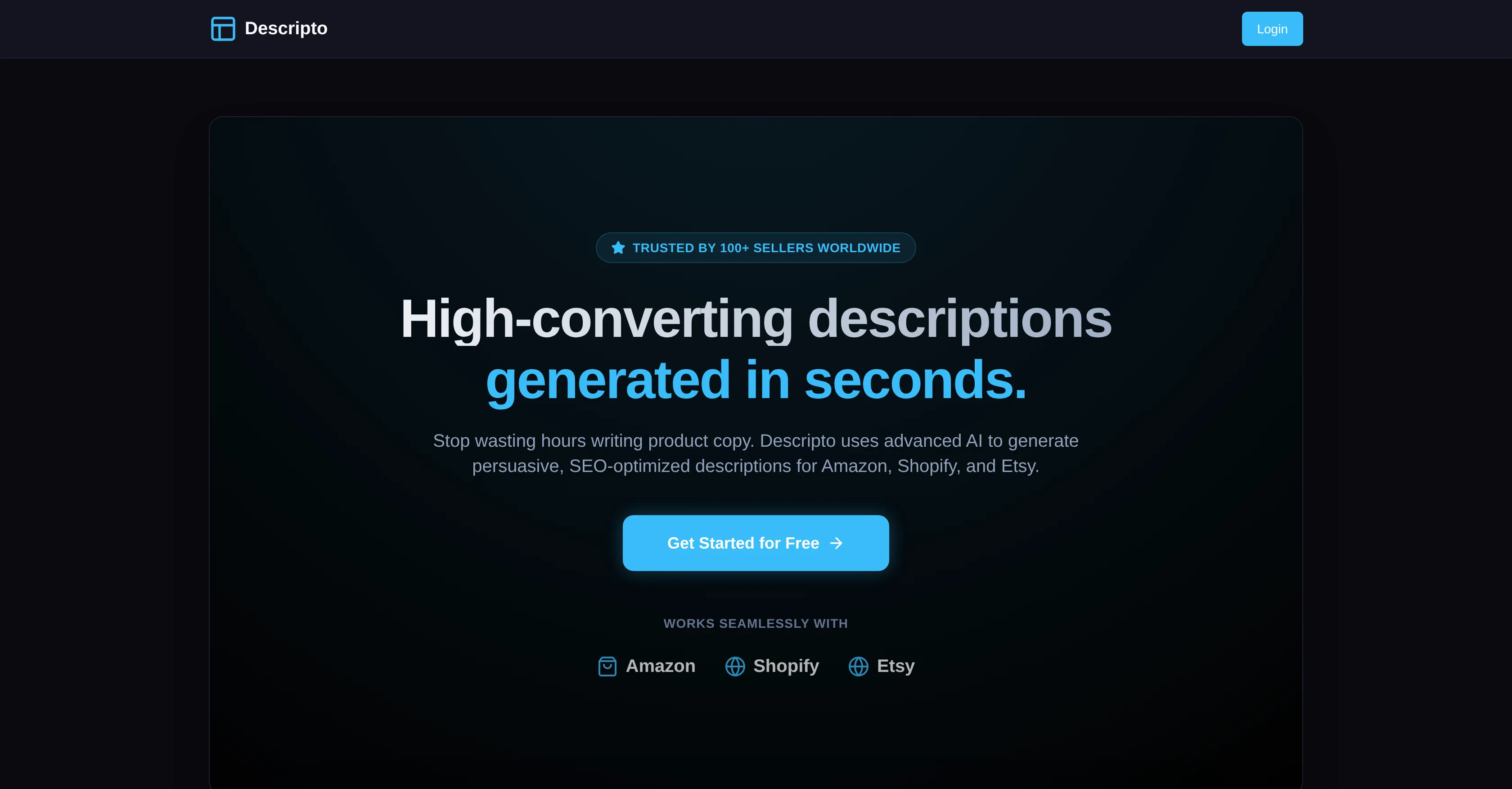 Descripto screenshot