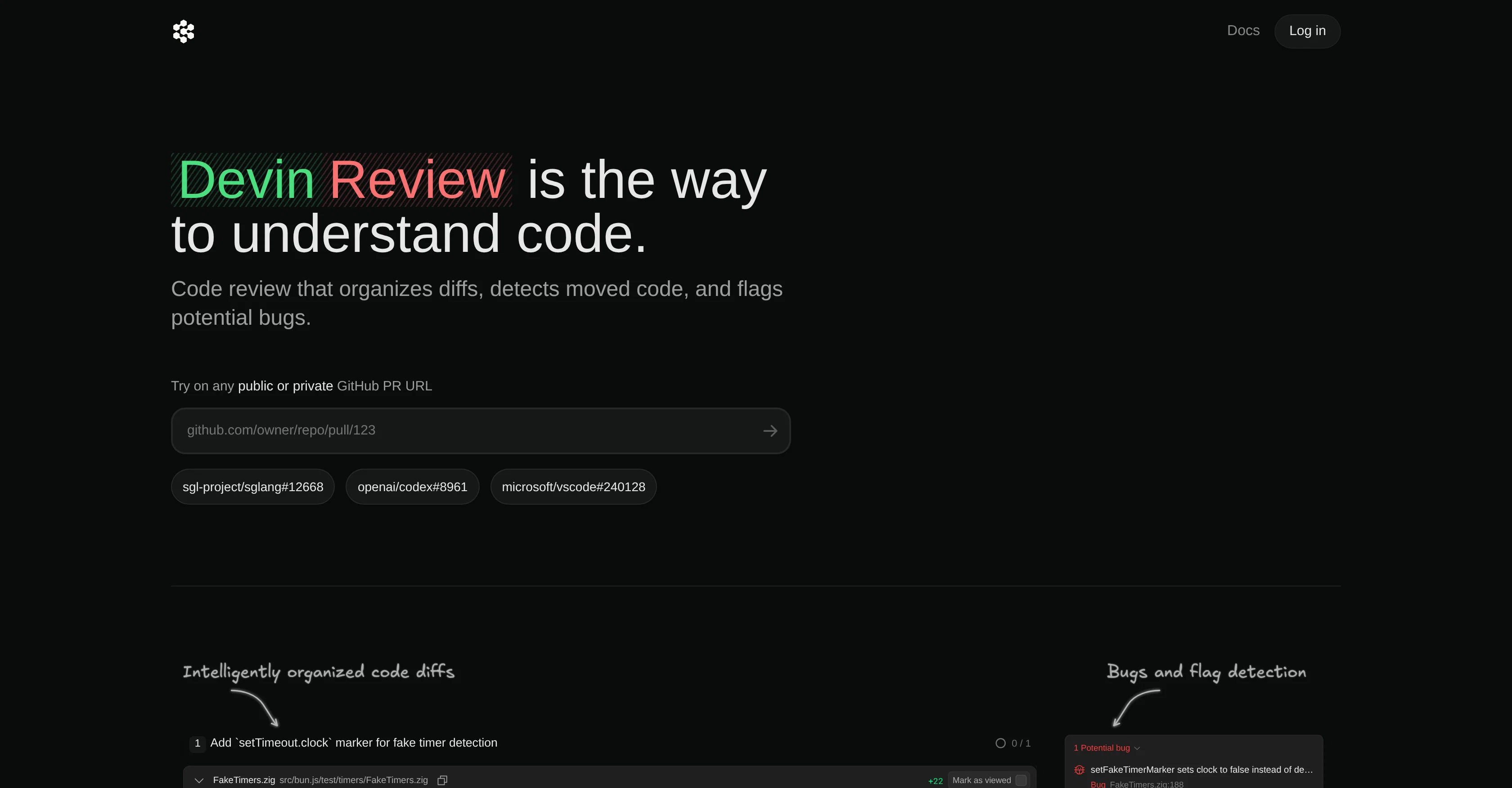 Devin Review screenshot