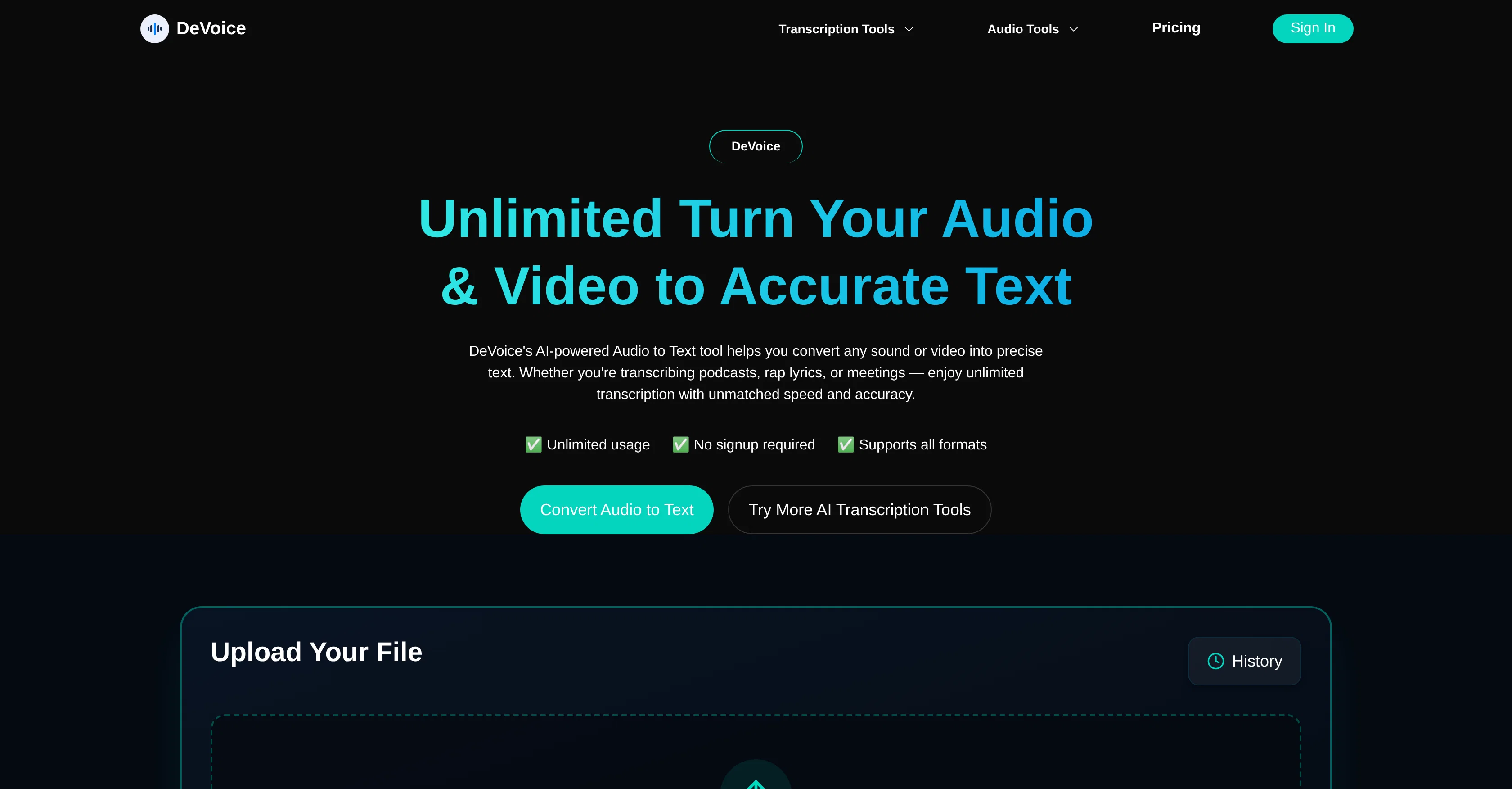 DeVoice screenshot
