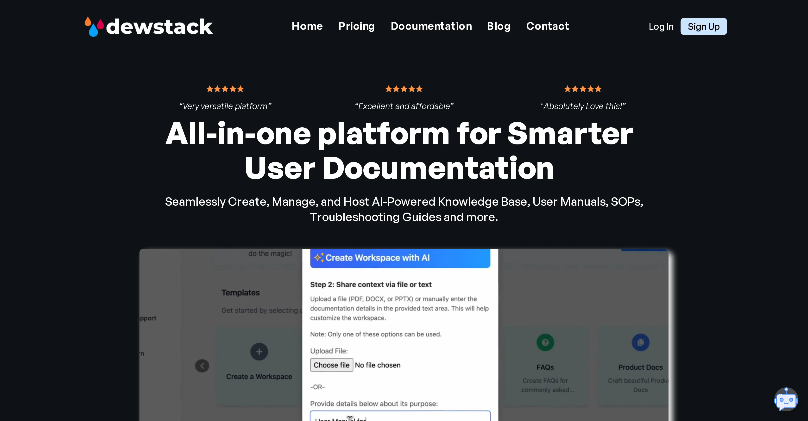 Dewstack screenshot