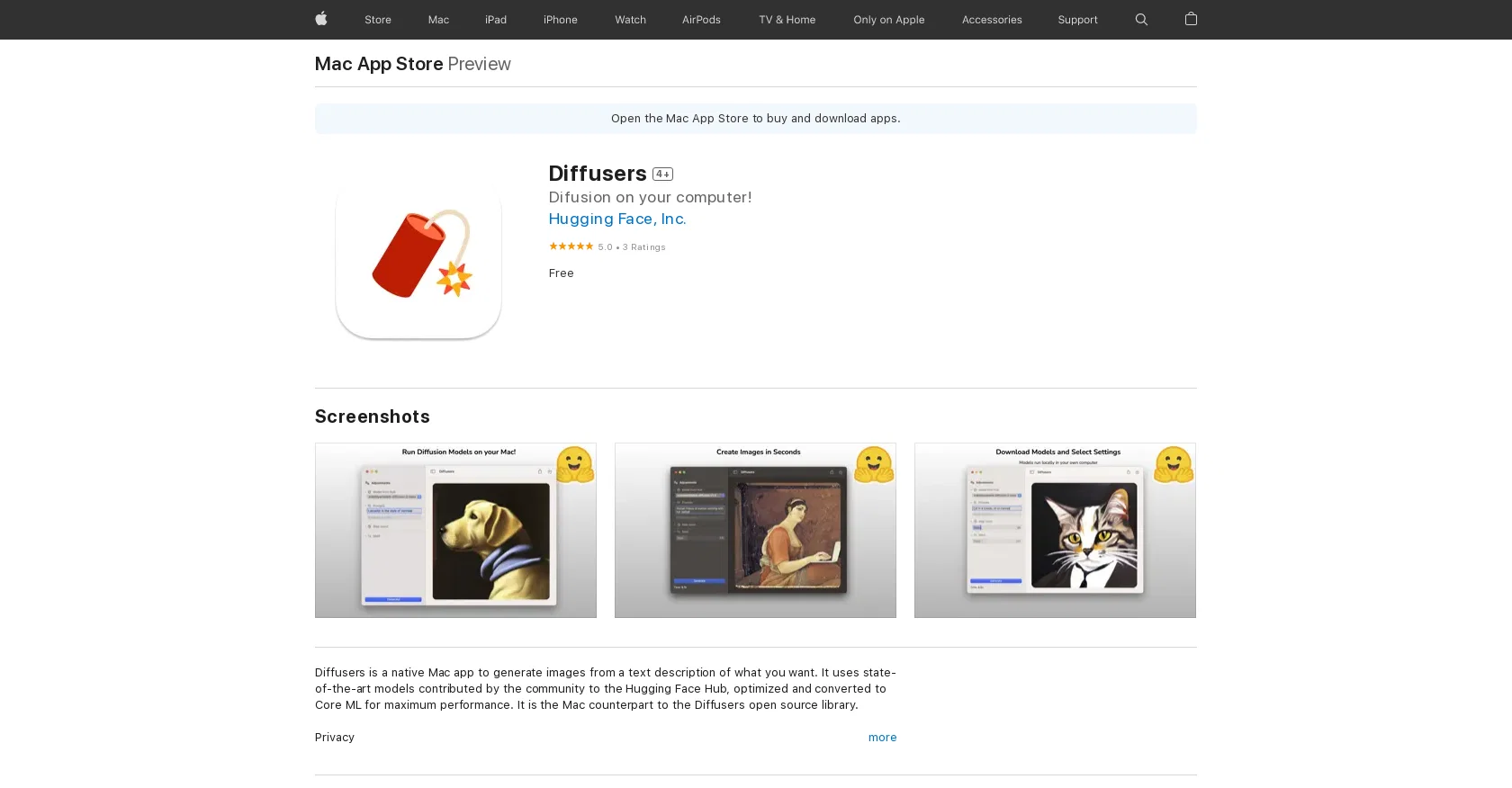 Diffusers screenshot