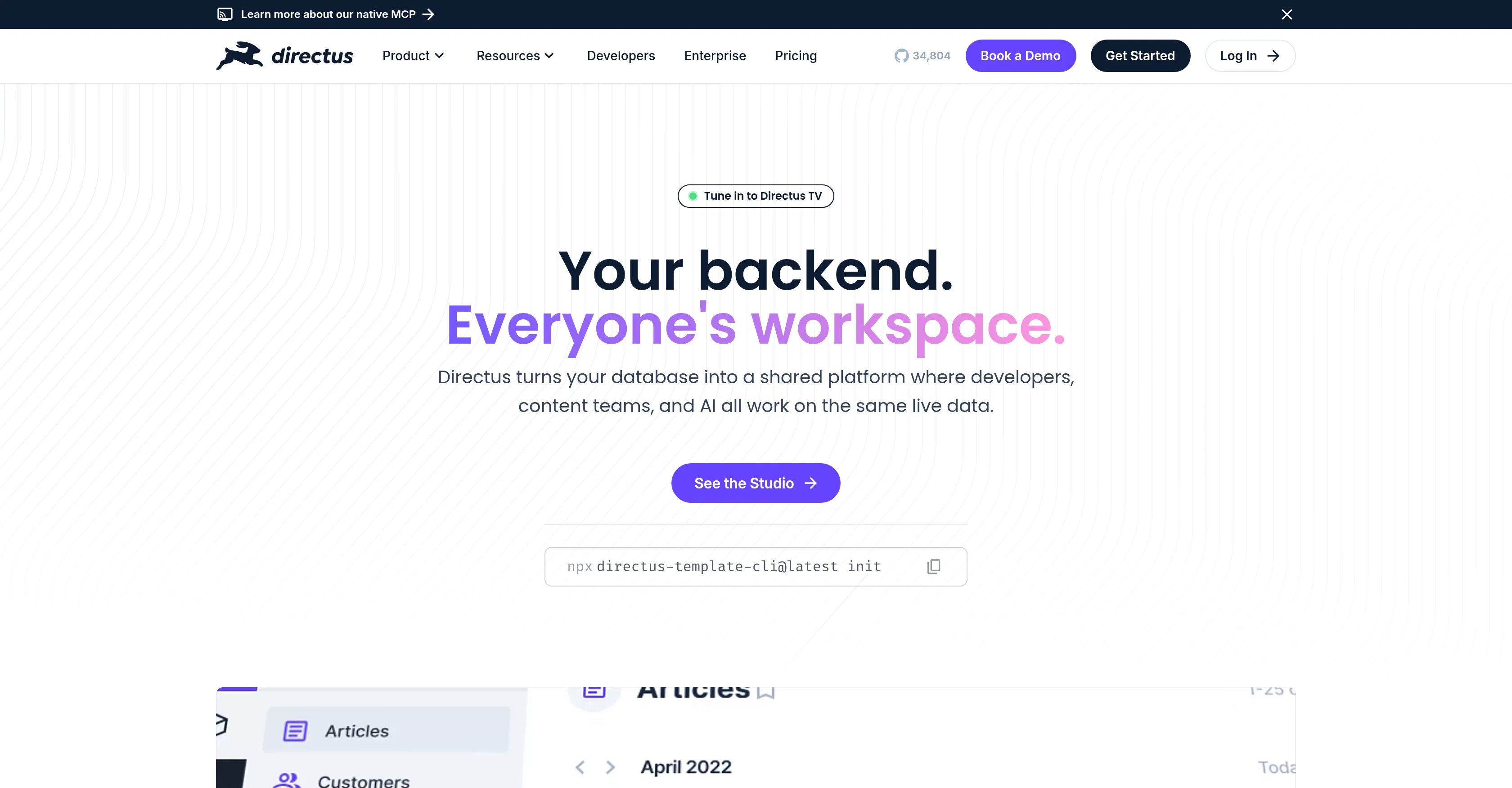 Directus screenshot