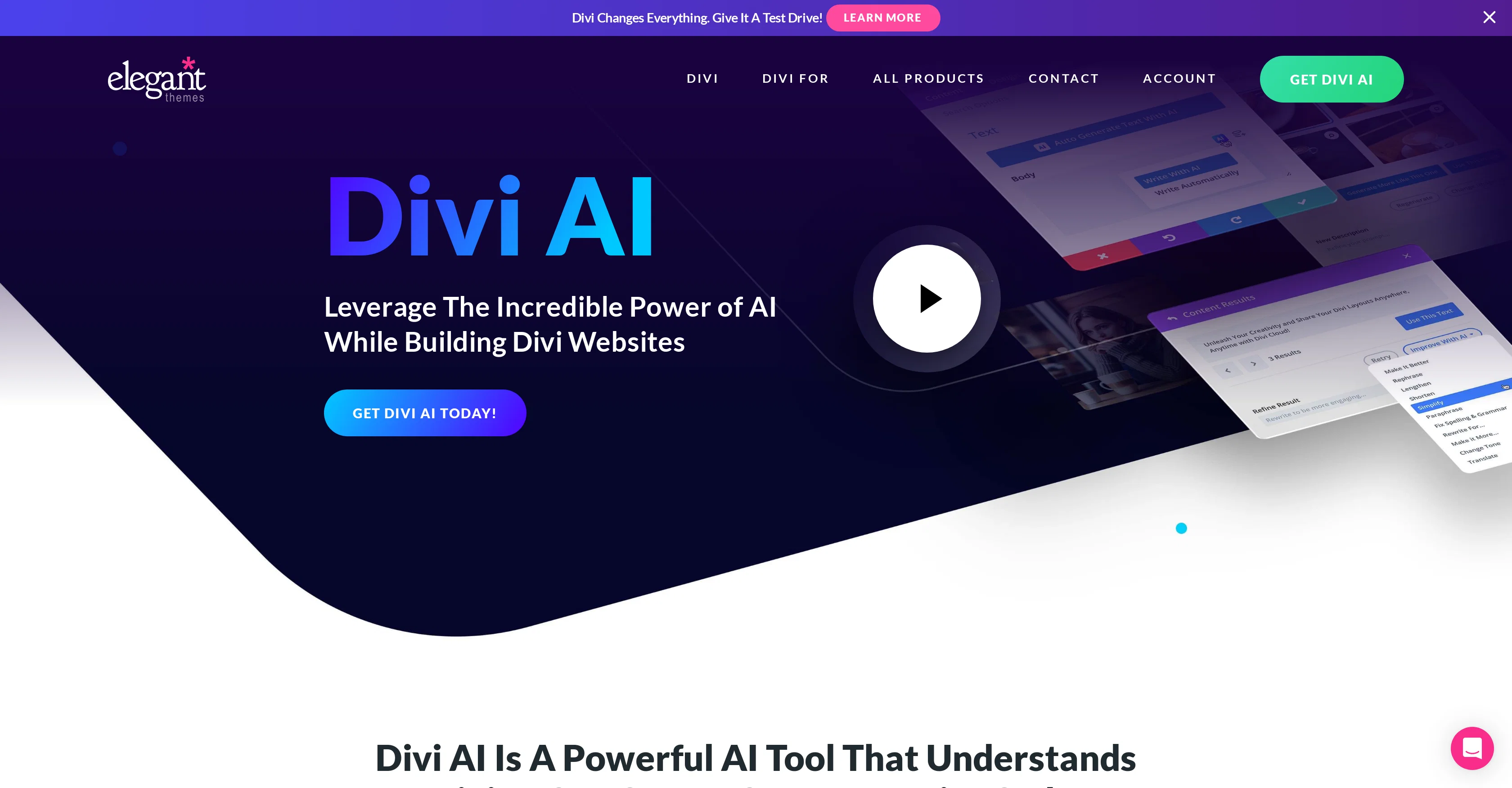 Divi AI screenshot