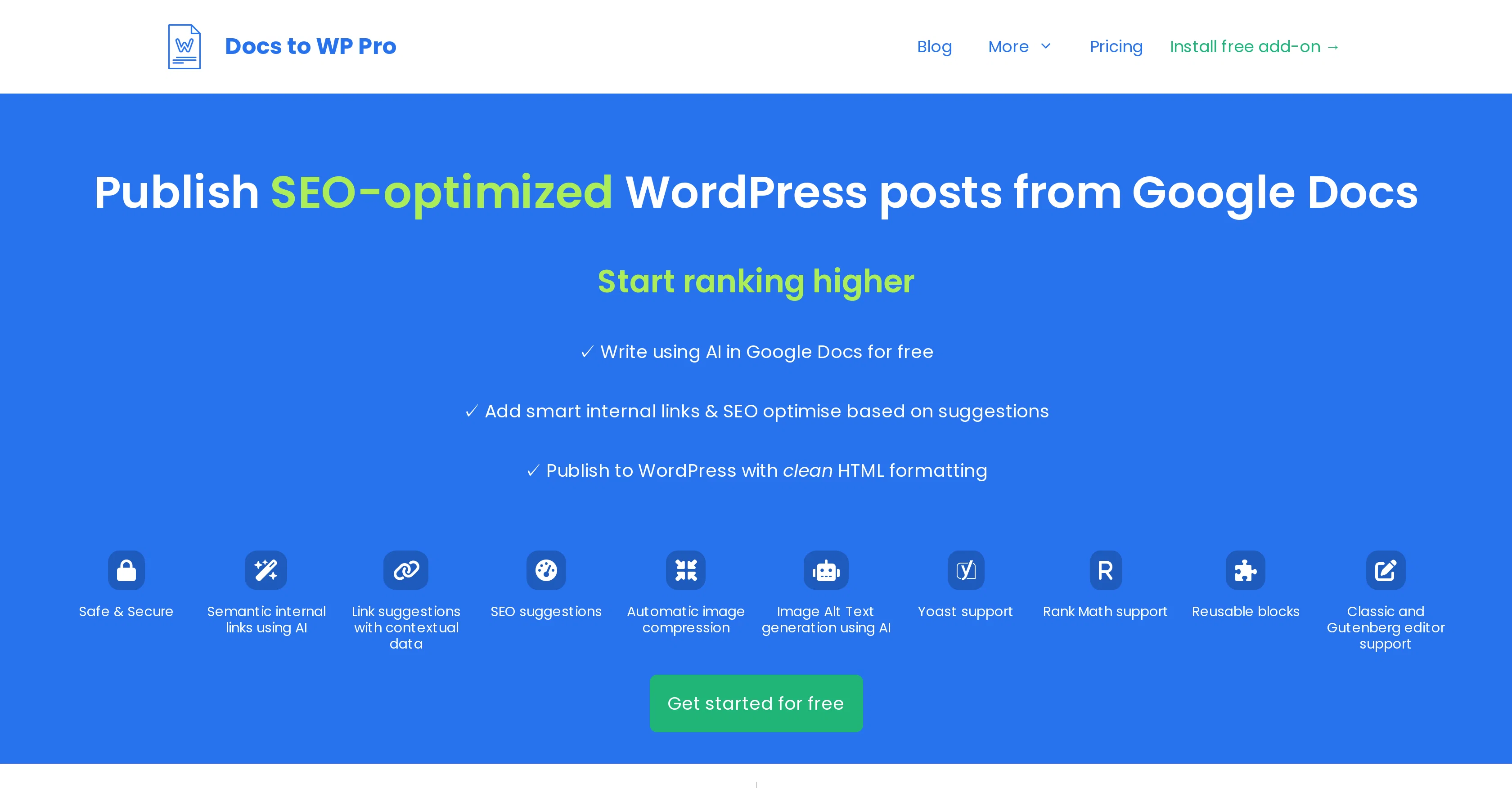 Docs to WP Pro screenshot