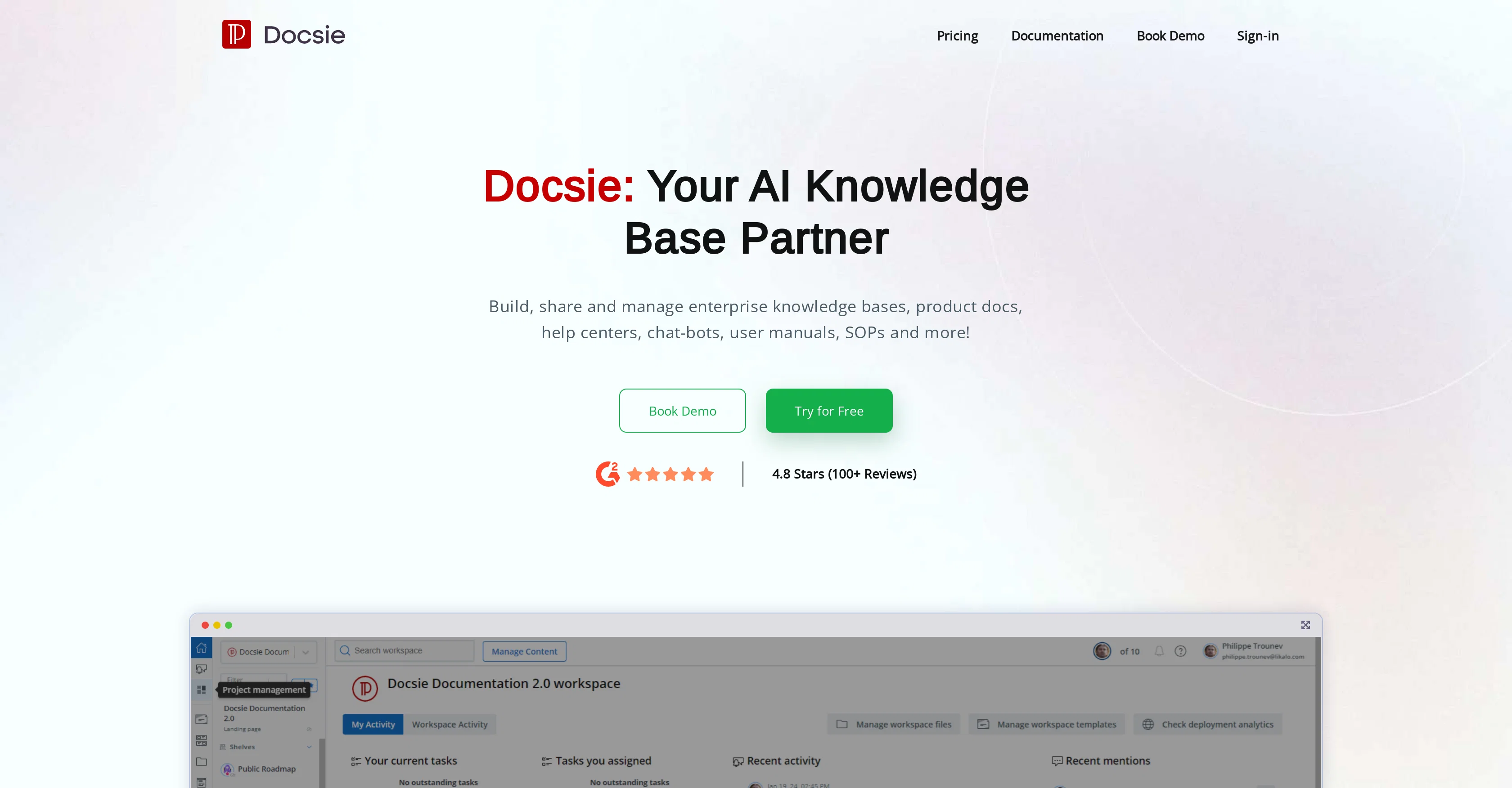 Docsie screenshot