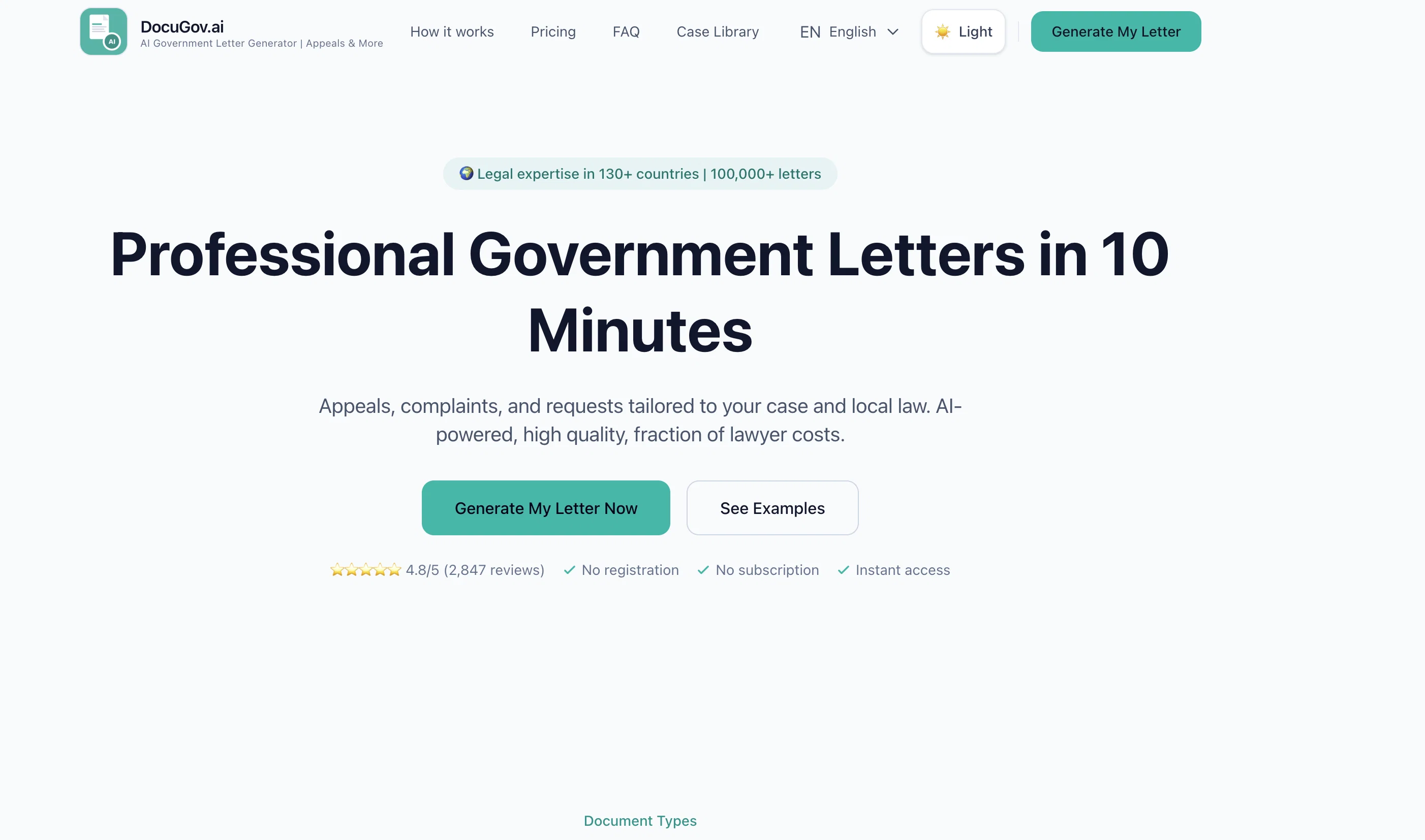 DocuGov.ai screenshot