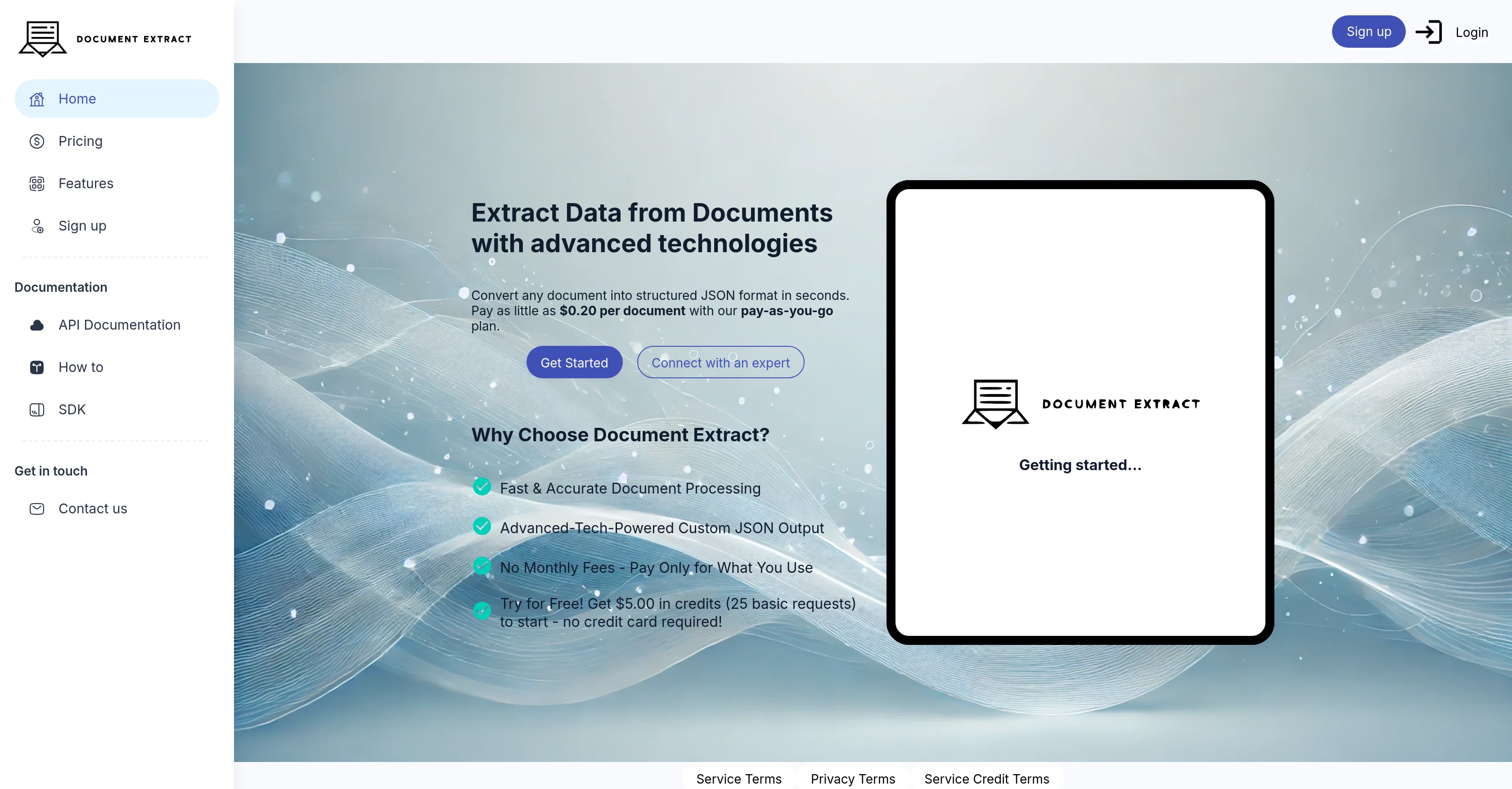 Document Extract screenshot