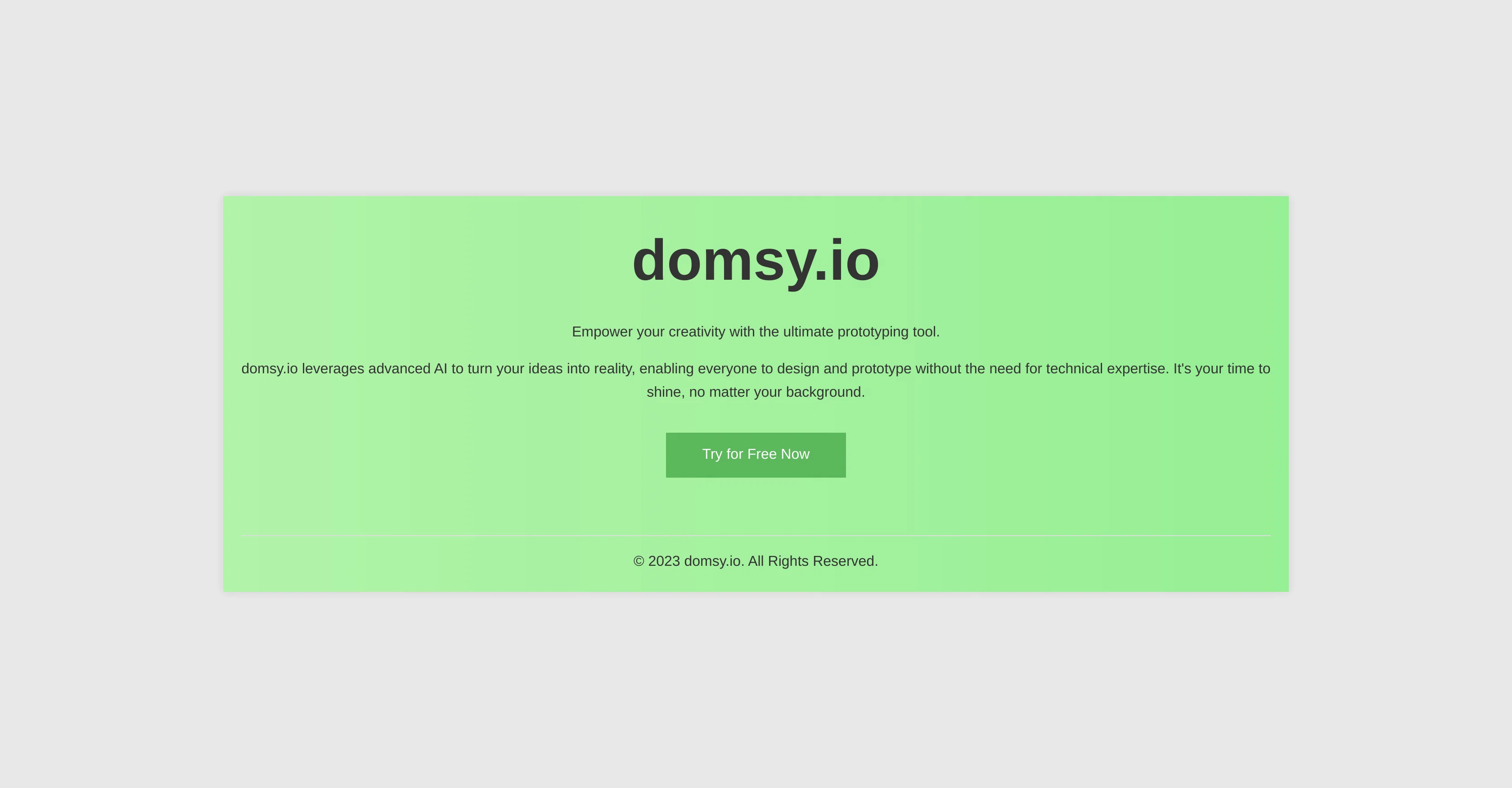 DOMSY.IO screenshot