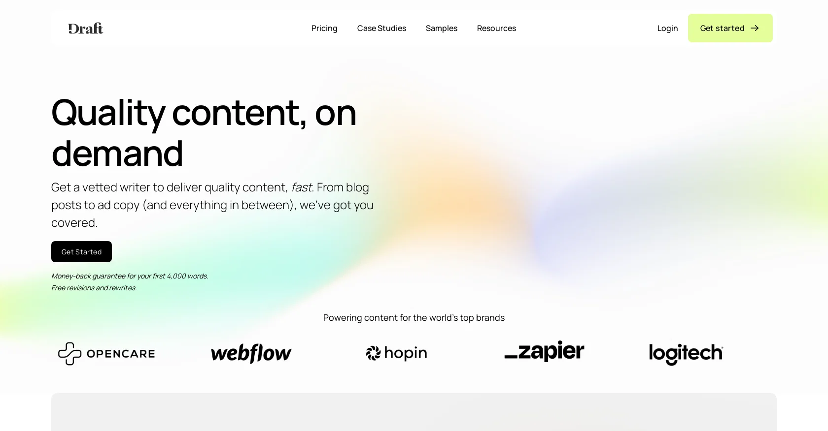 Draft.co screenshot