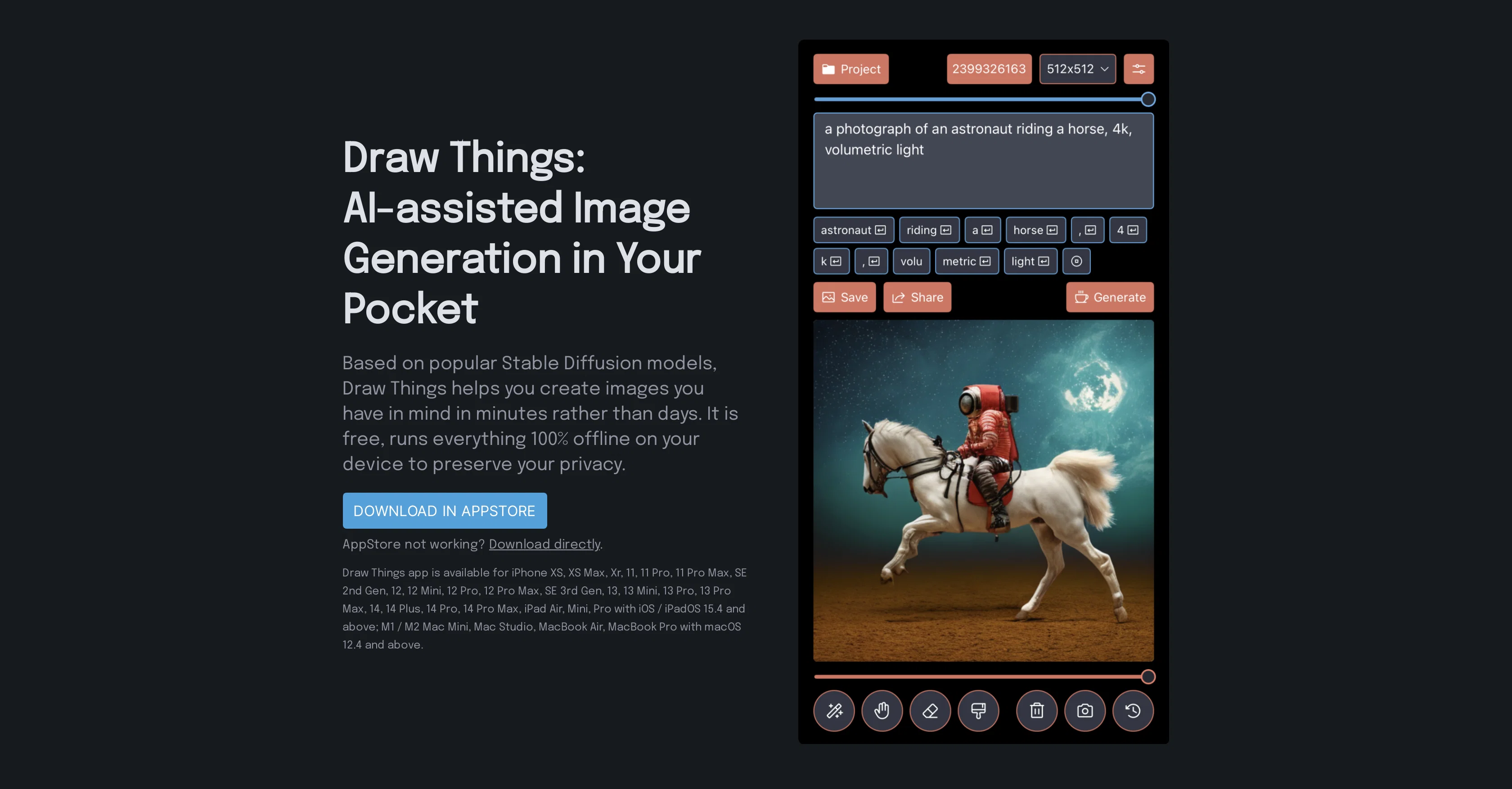 Draw Things: AI-assisted Image Generation screenshot