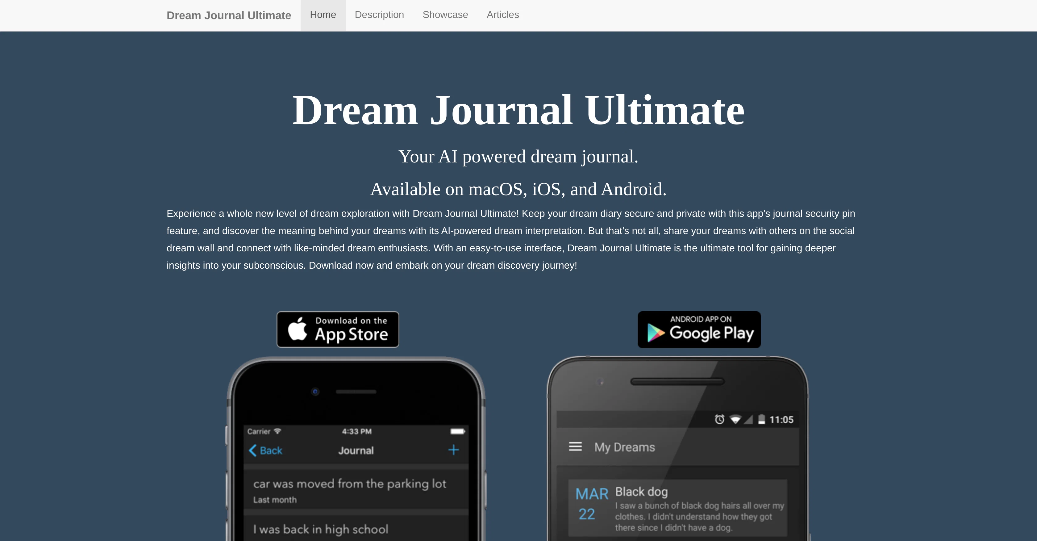 Dream Journal screenshot