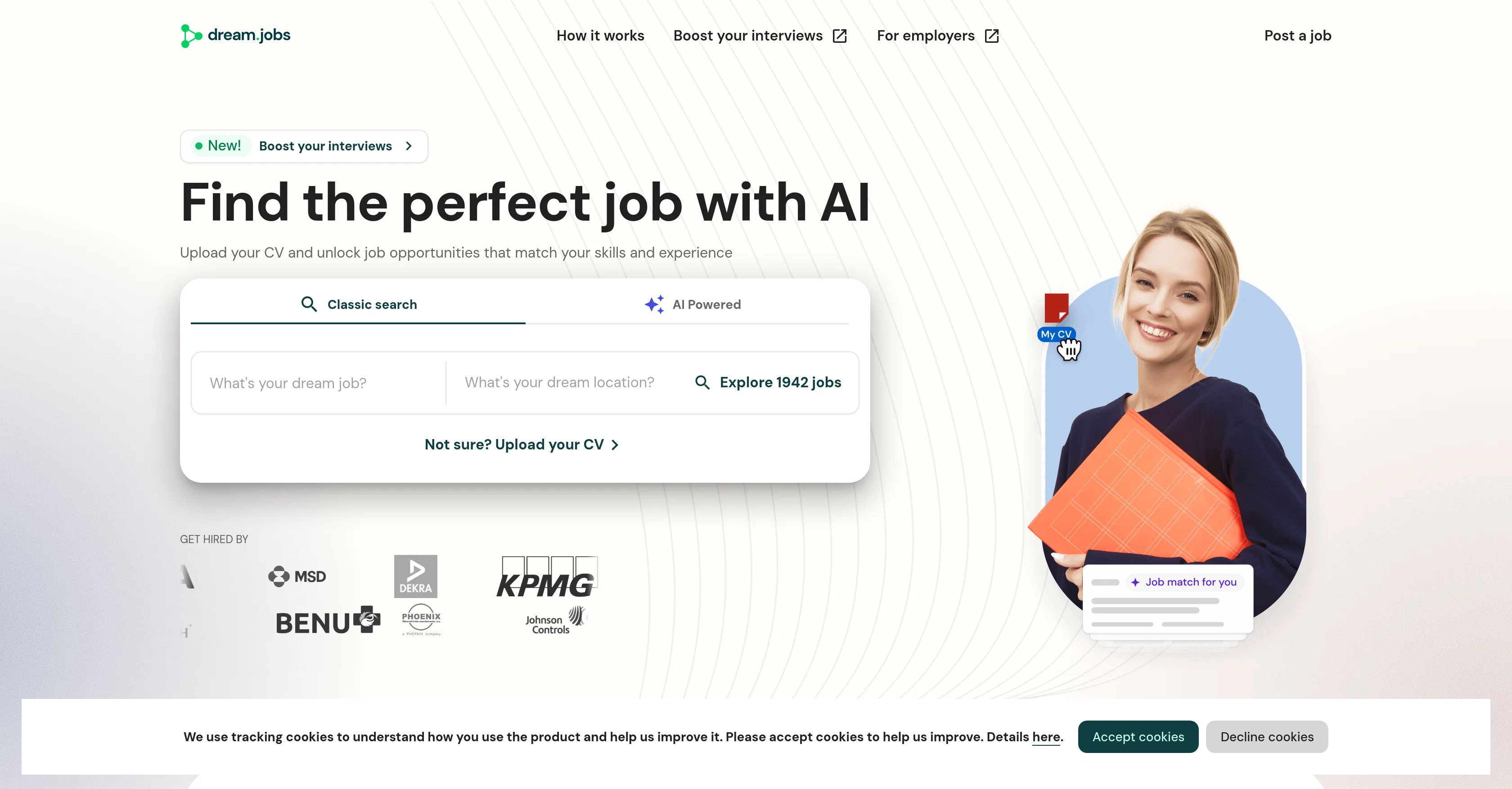 Dreamjobs screenshot