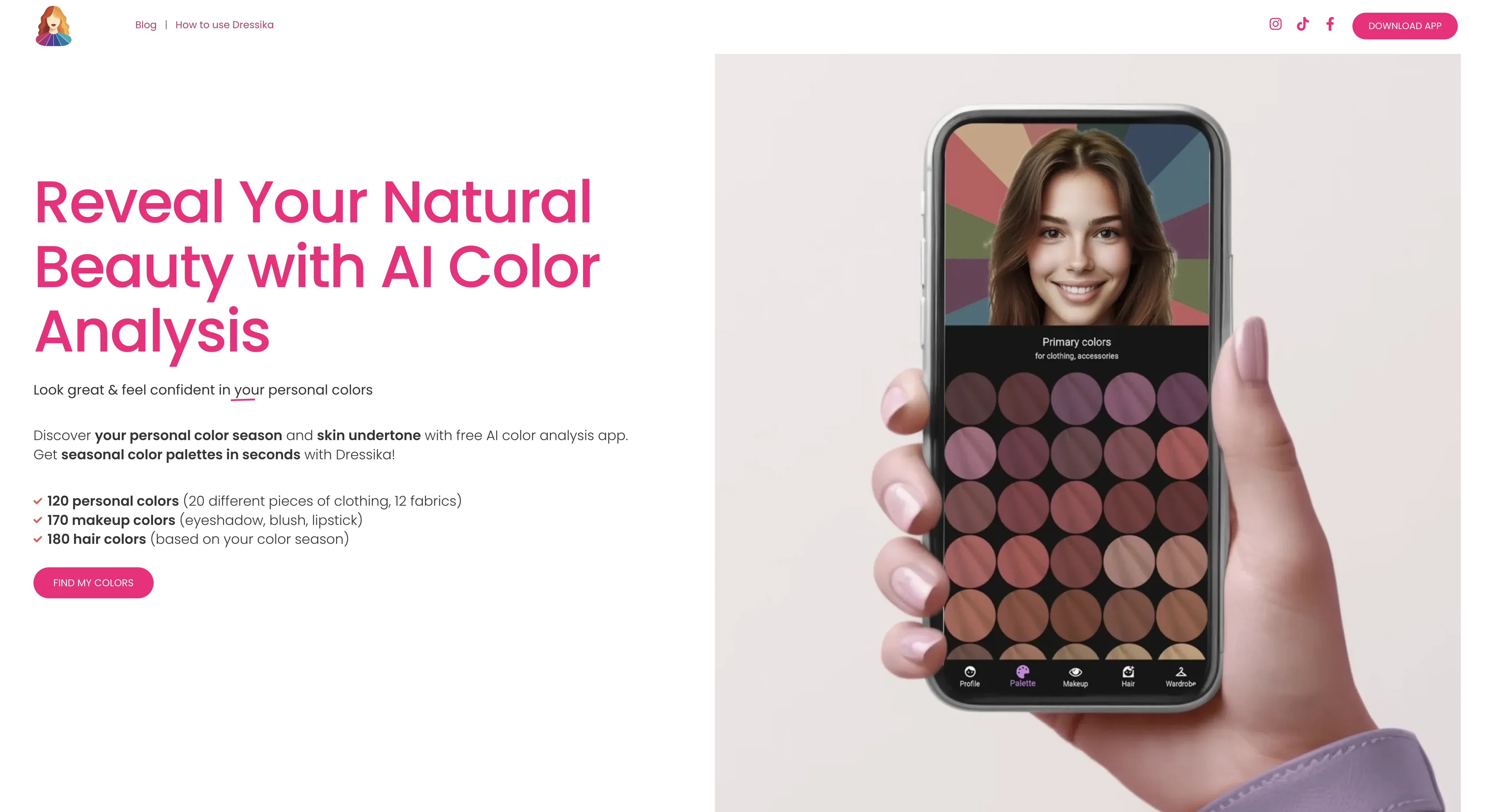 Dressika - AI Color Analysis screenshot
