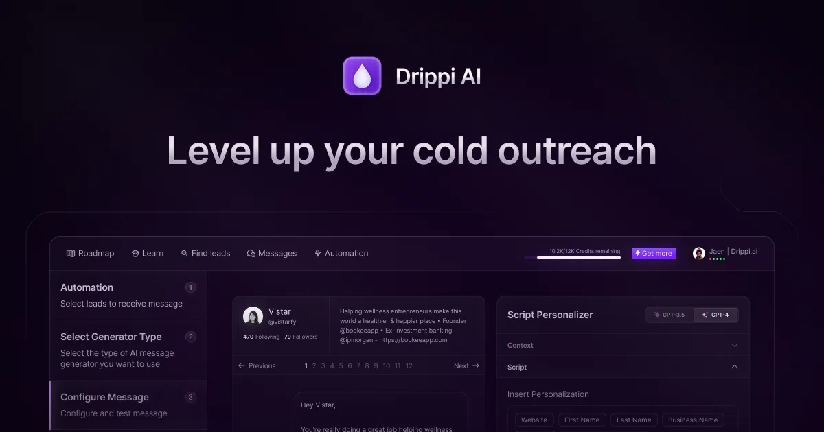 Drippi.ai screenshot