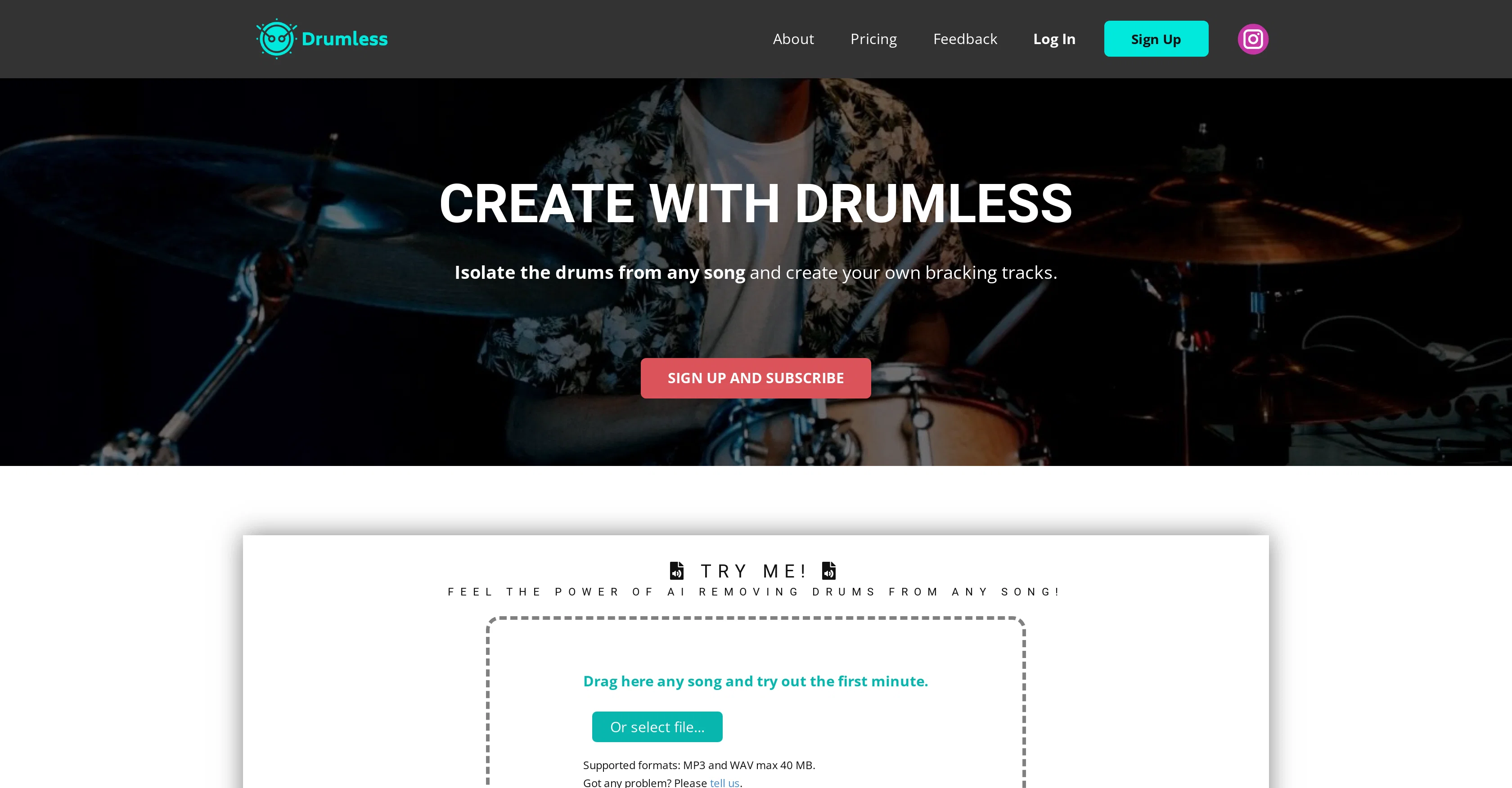 Drumless screenshot