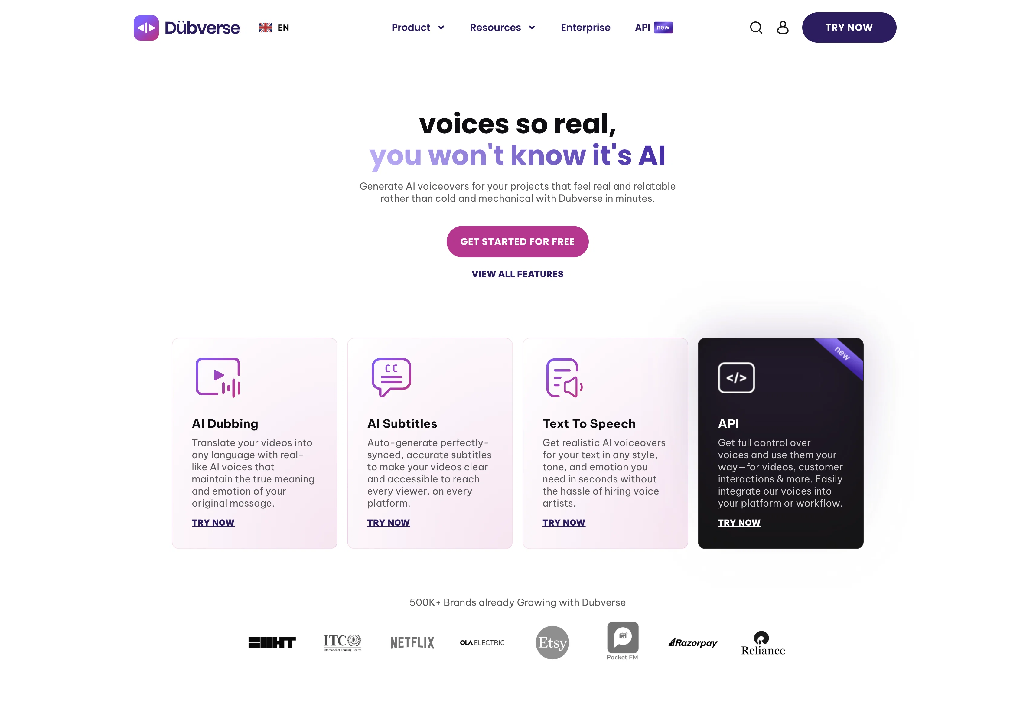Dubverse.ai screenshot