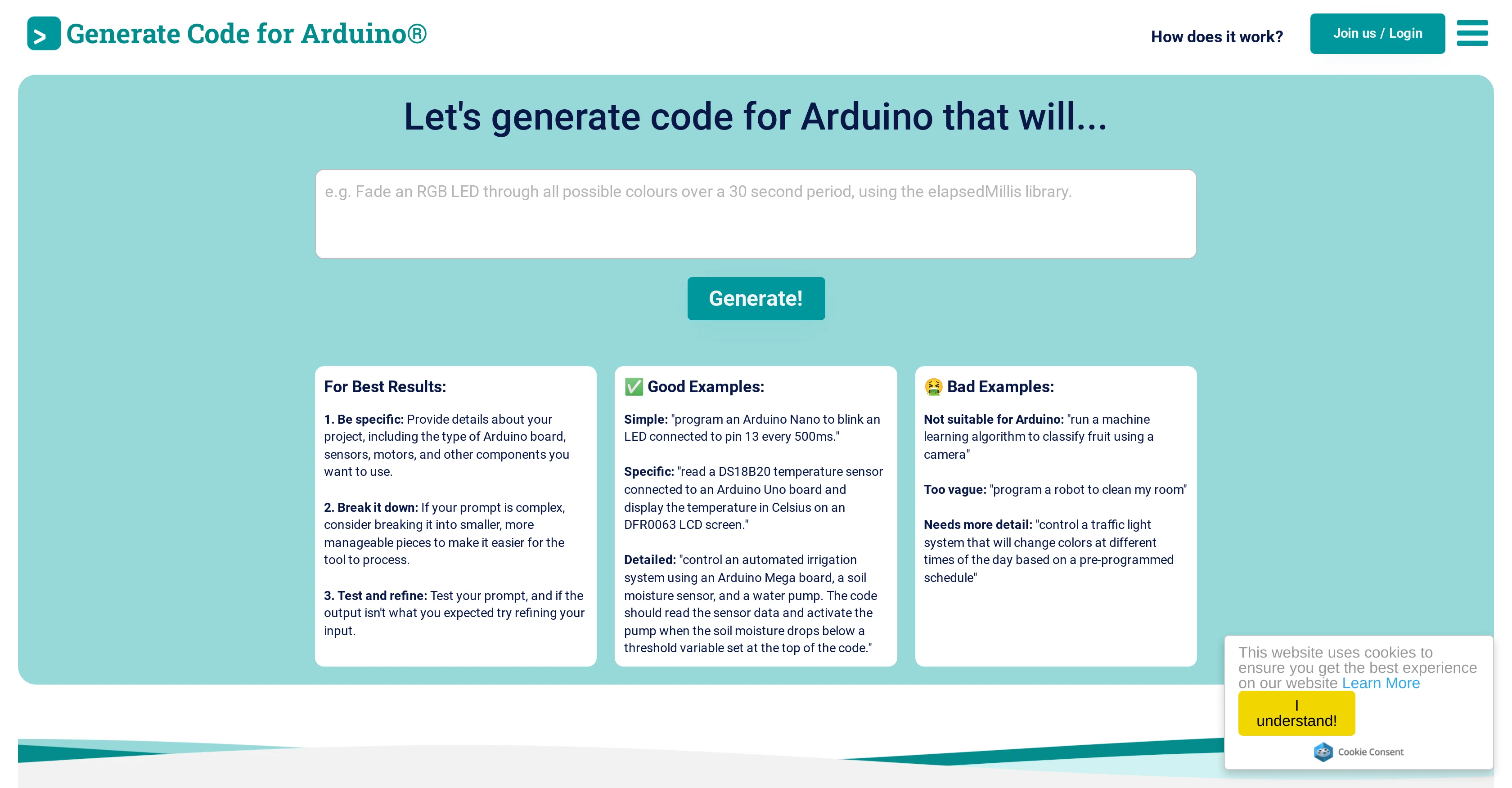 Code Generator for Arduino screenshot