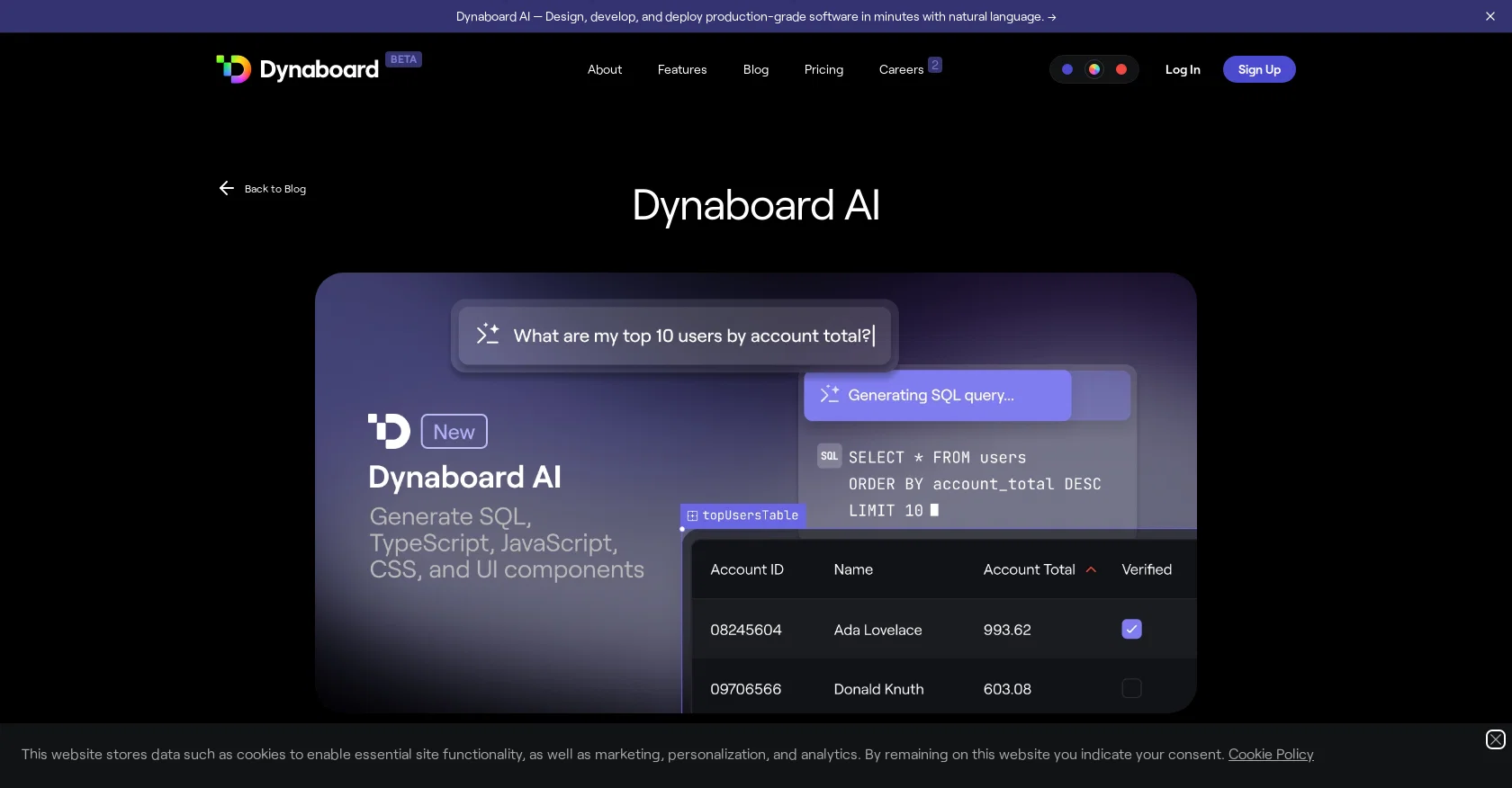Dynaboard AI screenshot