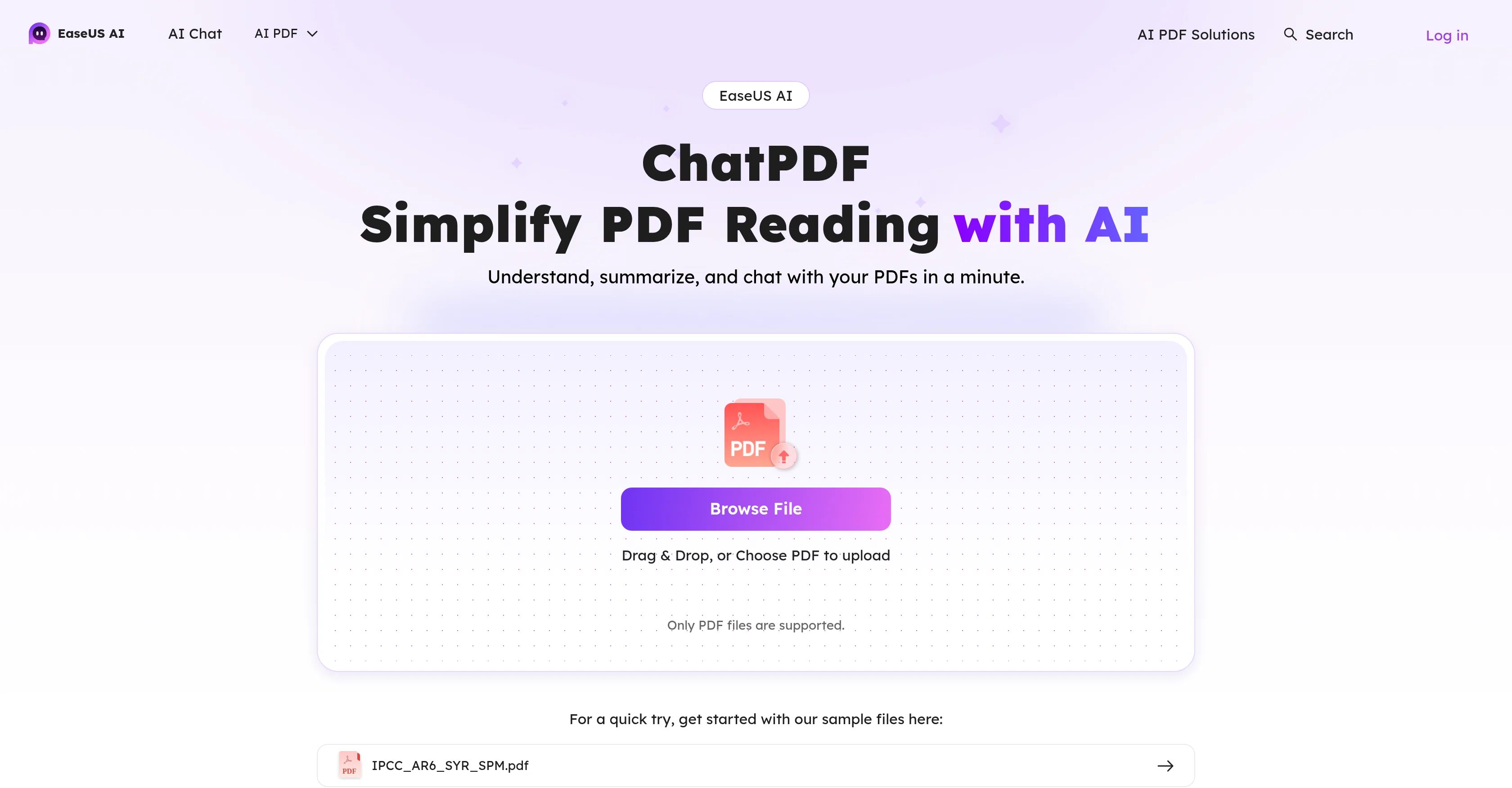 EaseUS ChatPDF screenshot