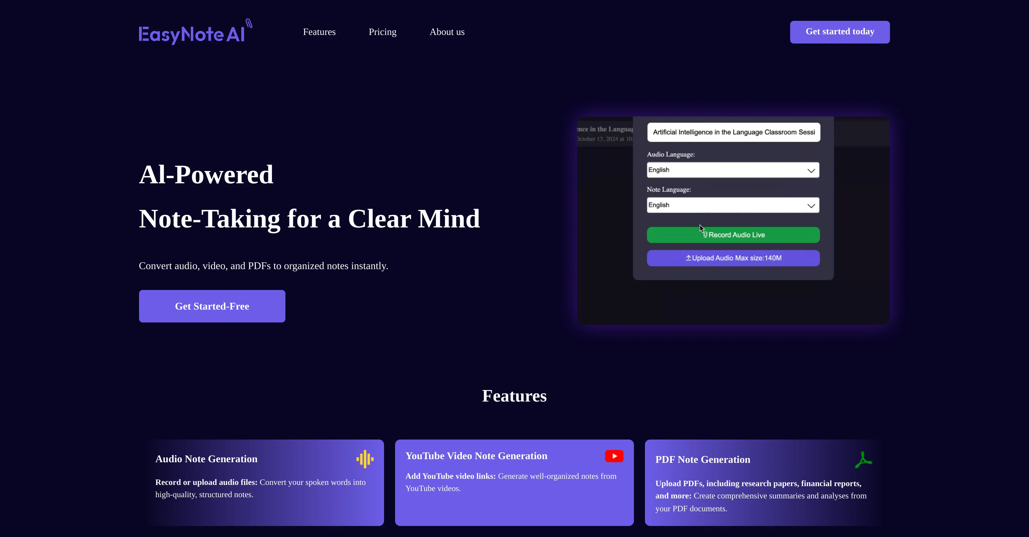 EasyNoteAI screenshot
