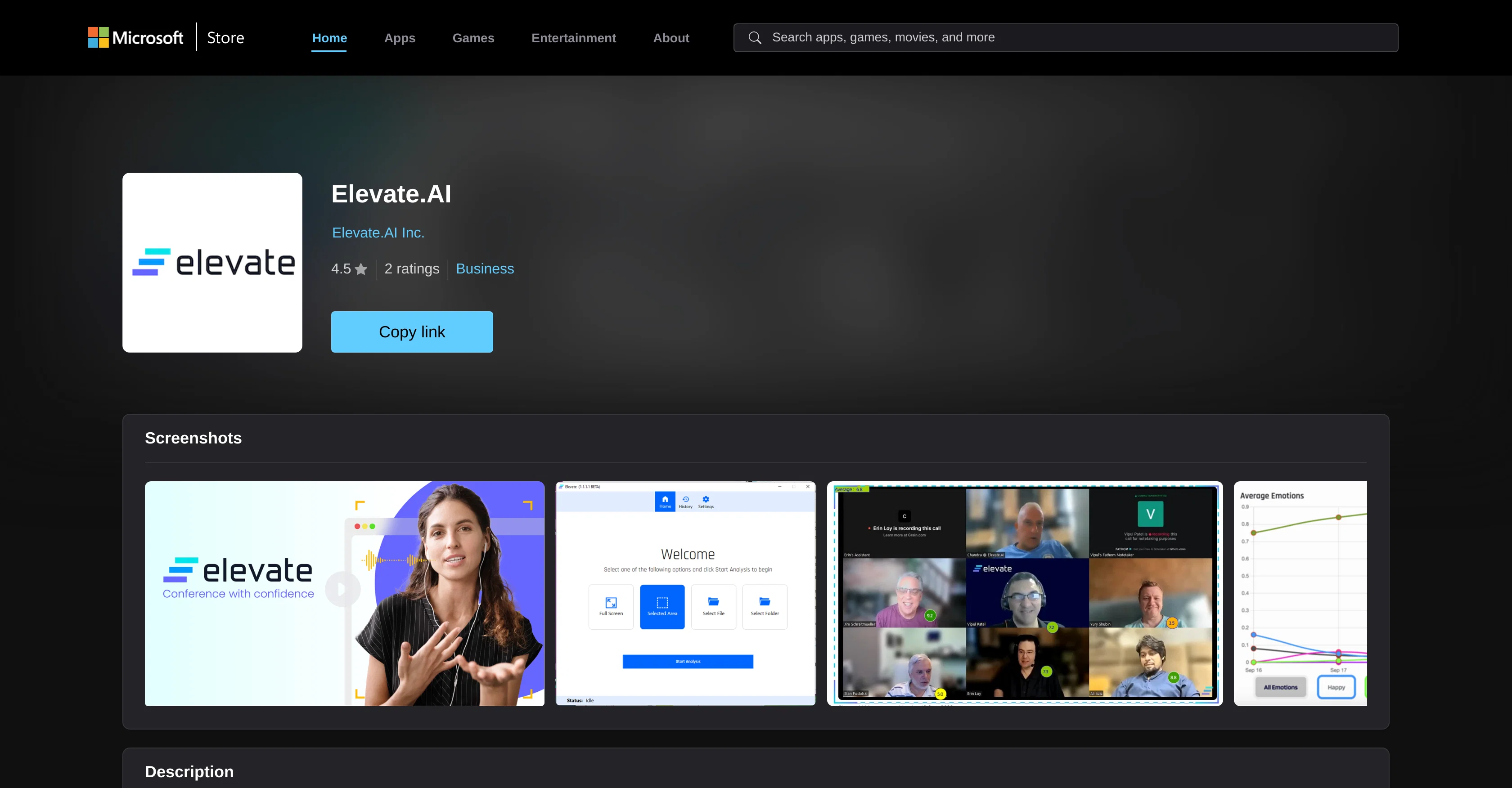Elevate.AI screenshot