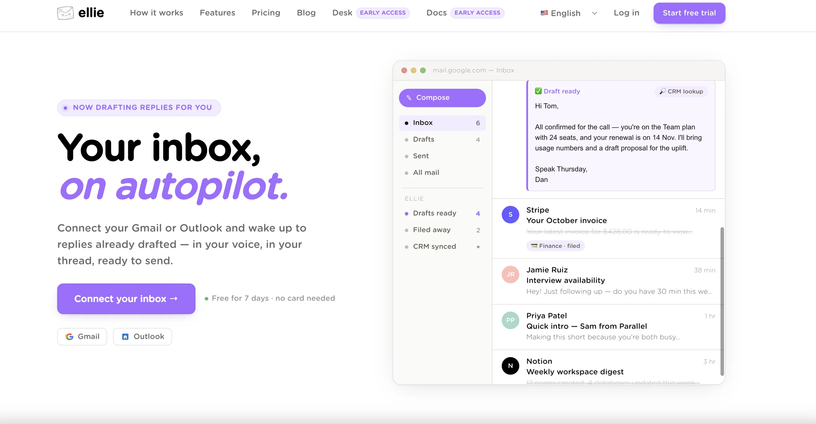 Ellie - Your AI Email Assistant screenshot