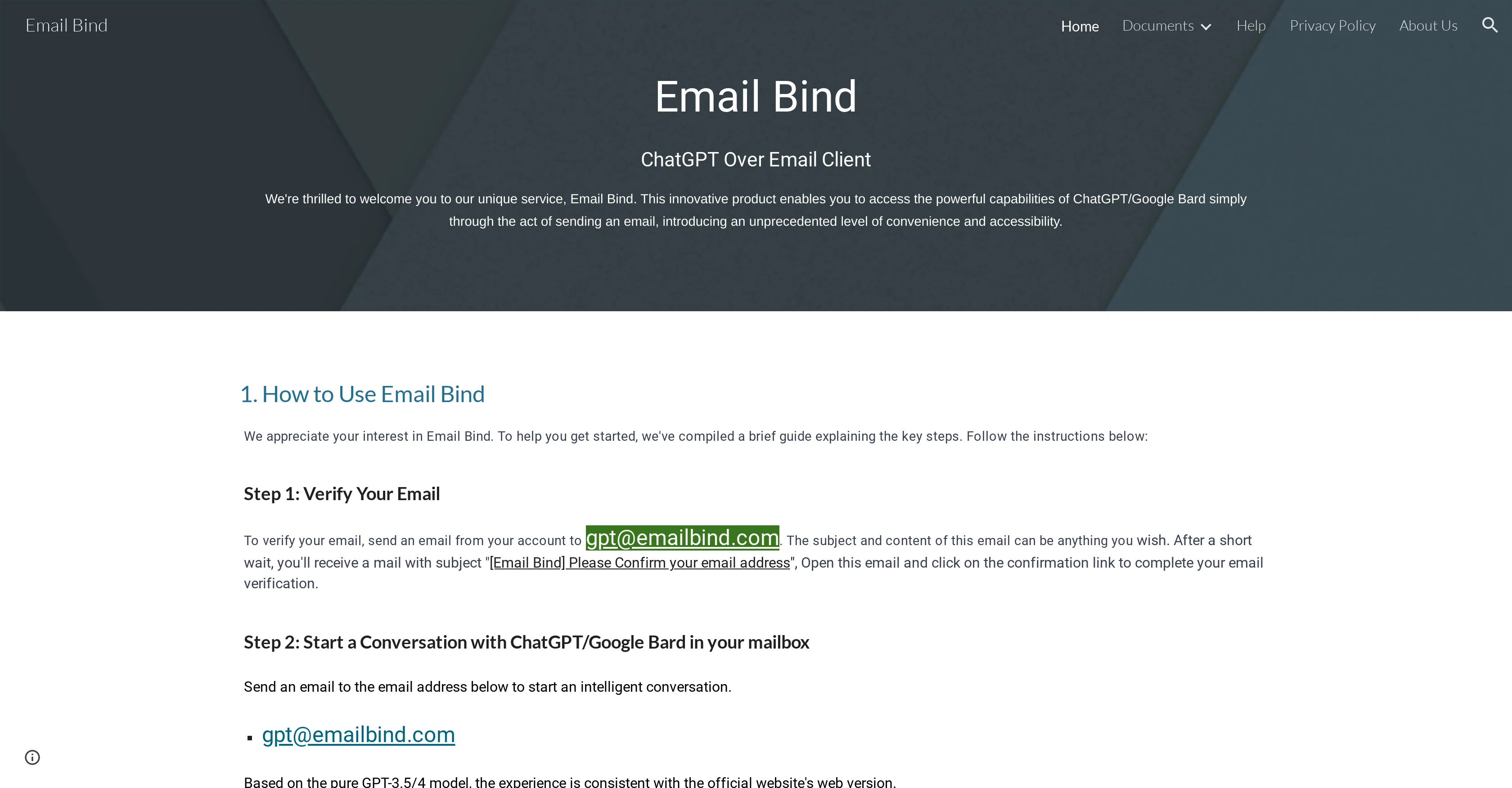 Emailbind screenshot