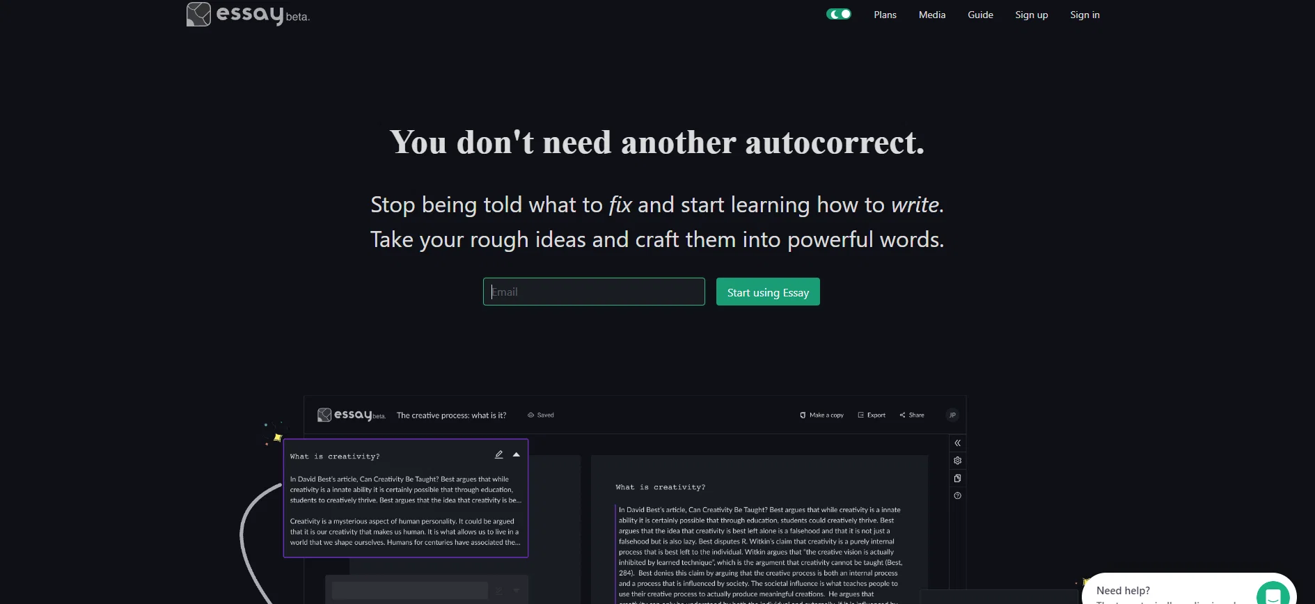 Essay.app screenshot