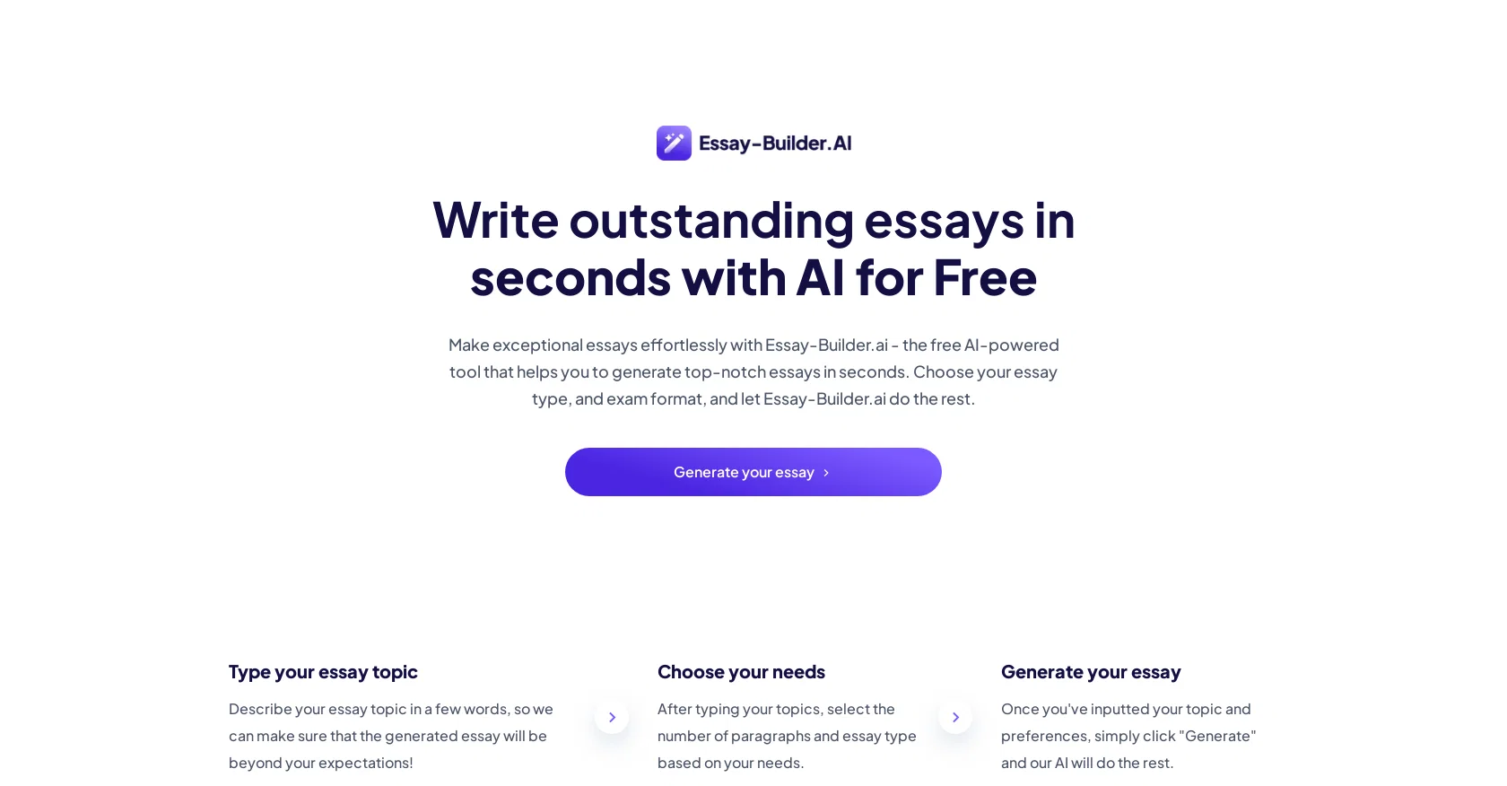 Essay Builder screenshot