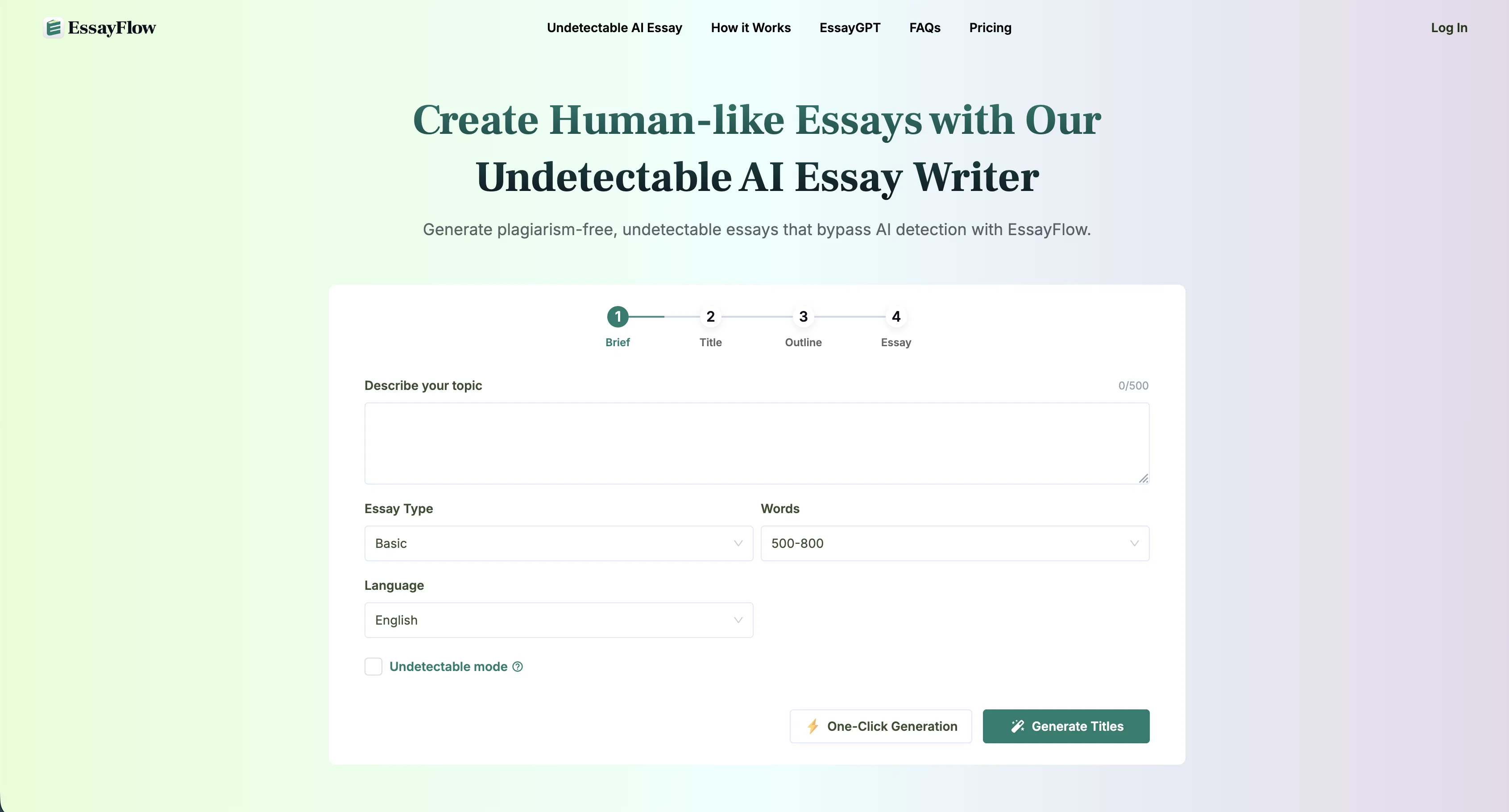 EssayFlow screenshot