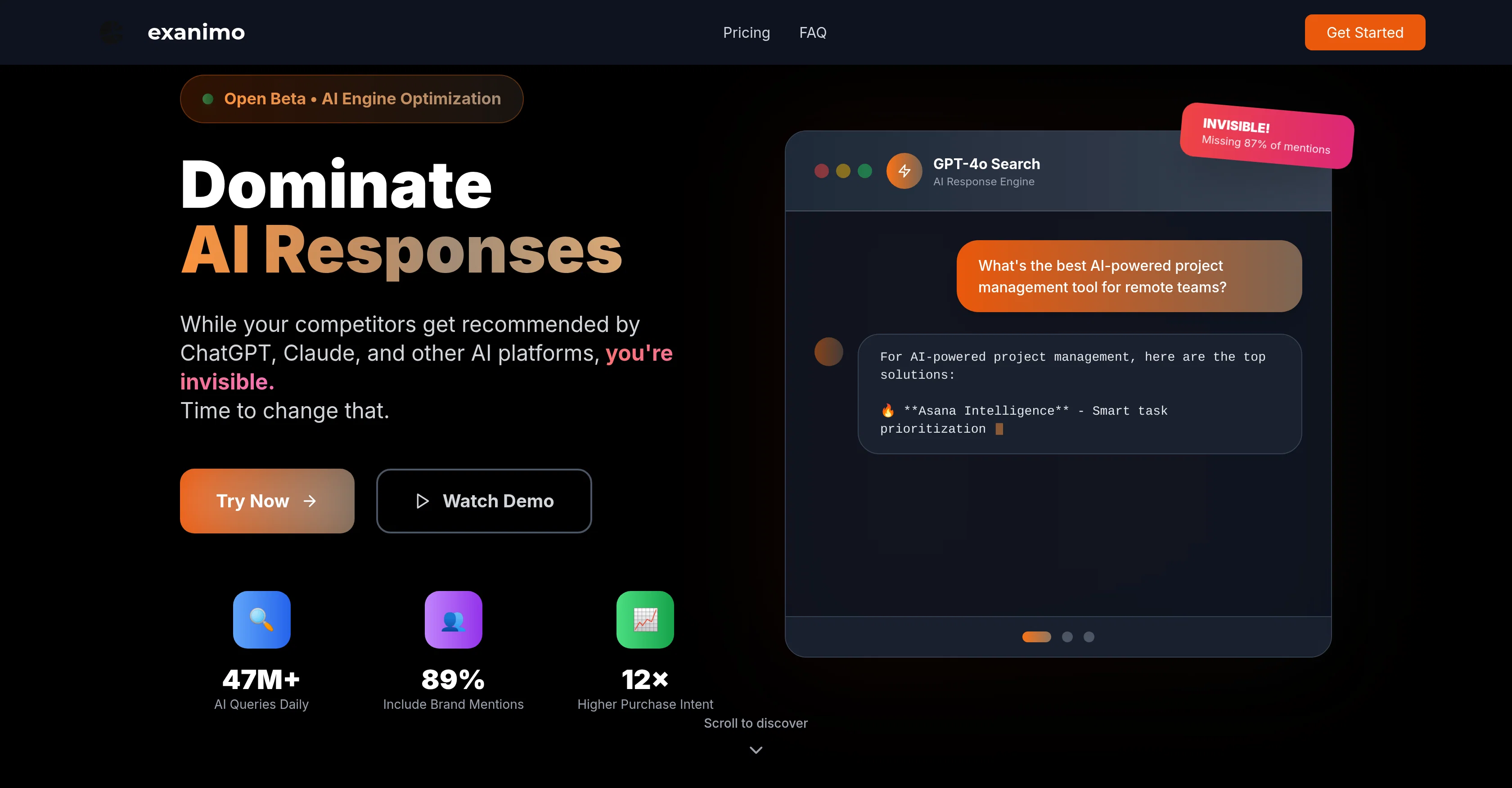 Exanimo.ai screenshot