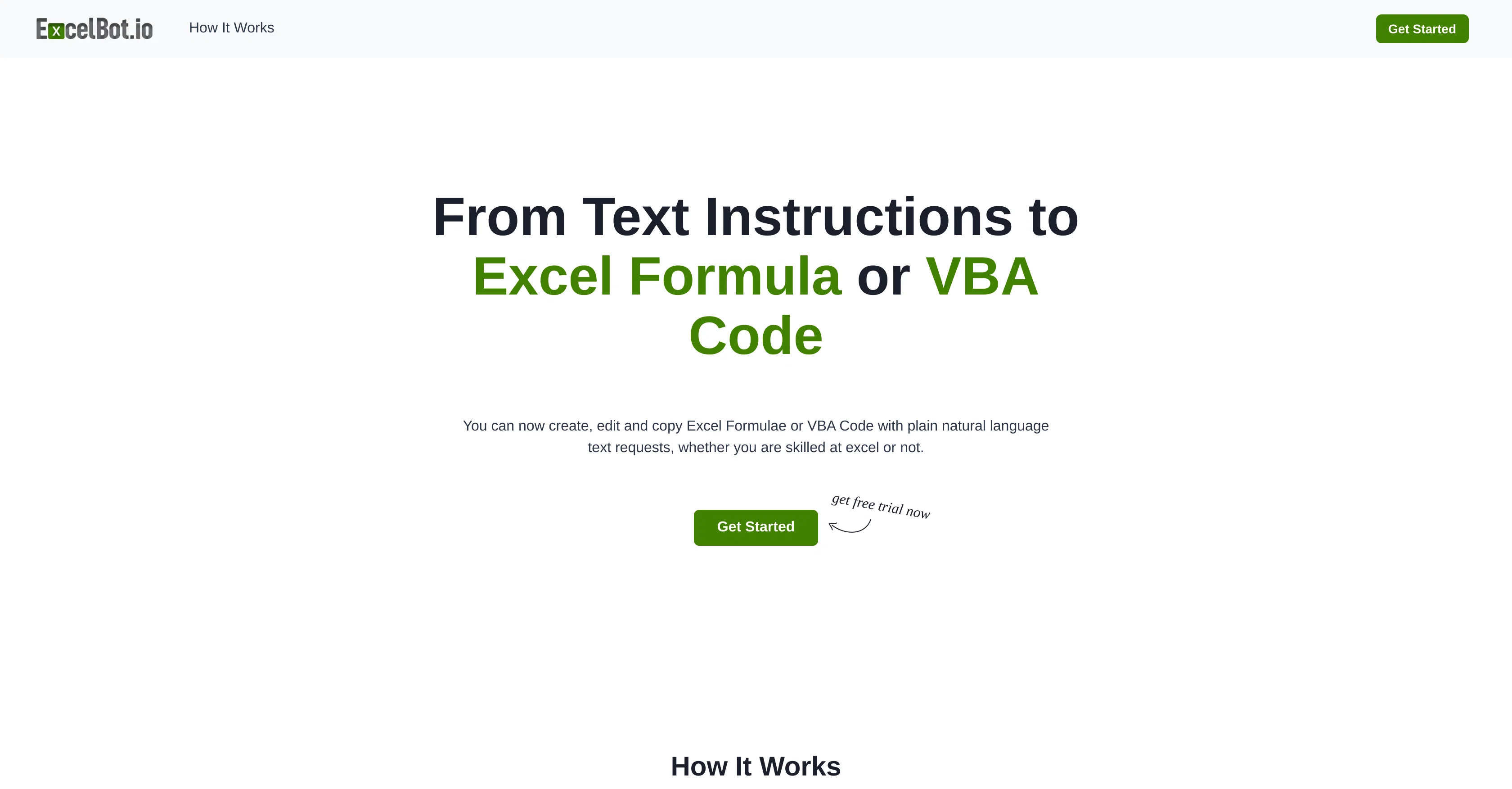 ExcelBot screenshot
