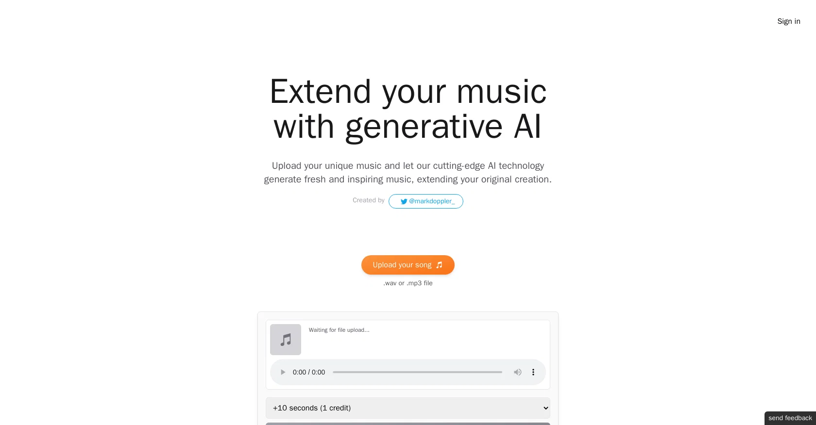 Extend music screenshot