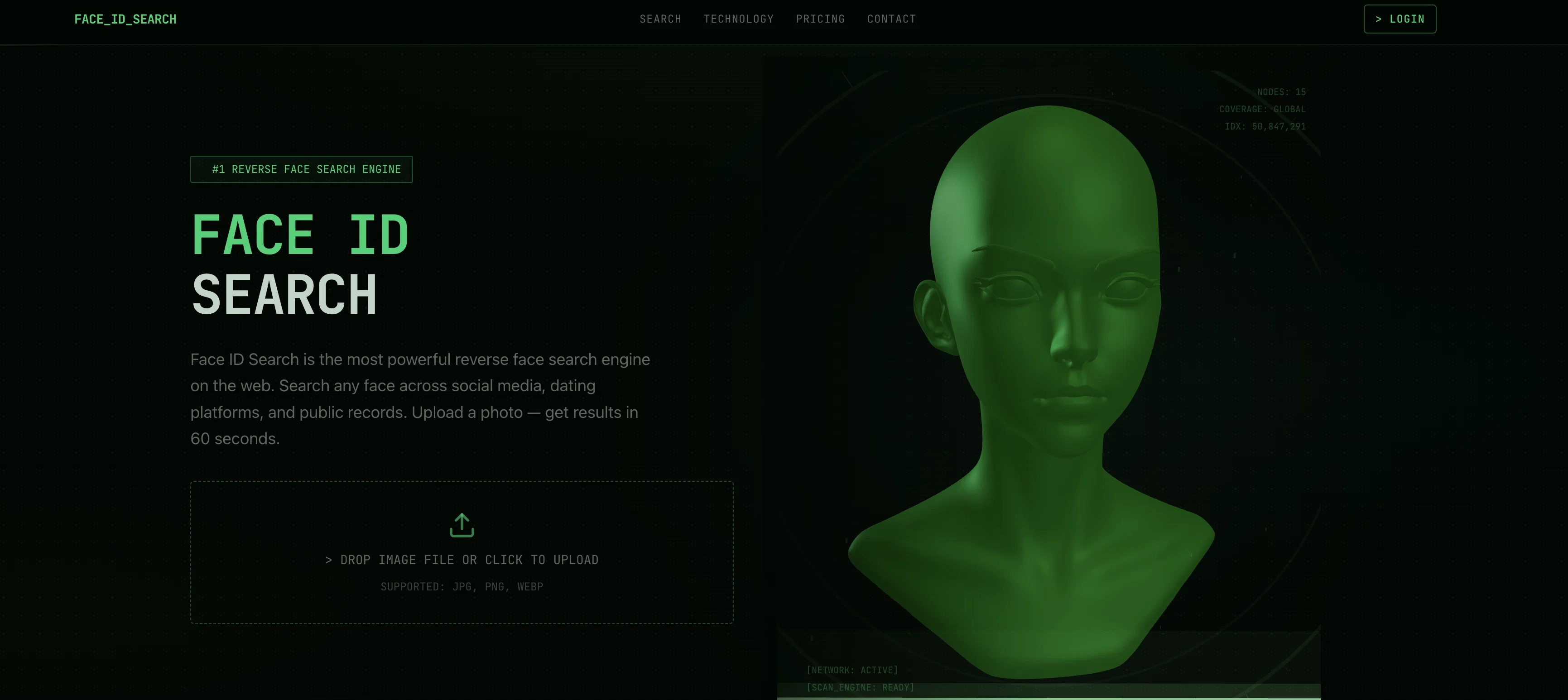 Face ID Search.com screenshot