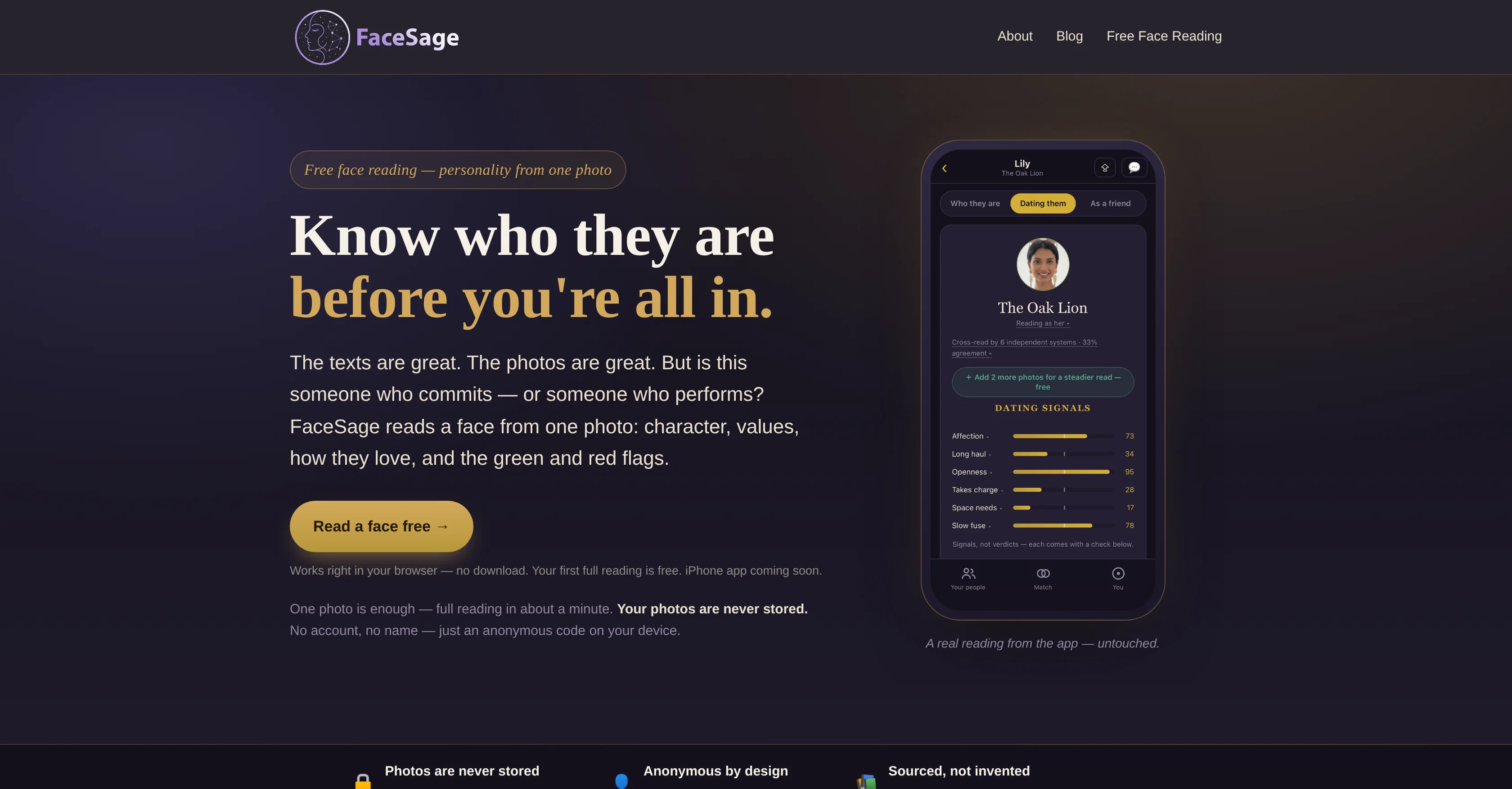 FaceSage screenshot