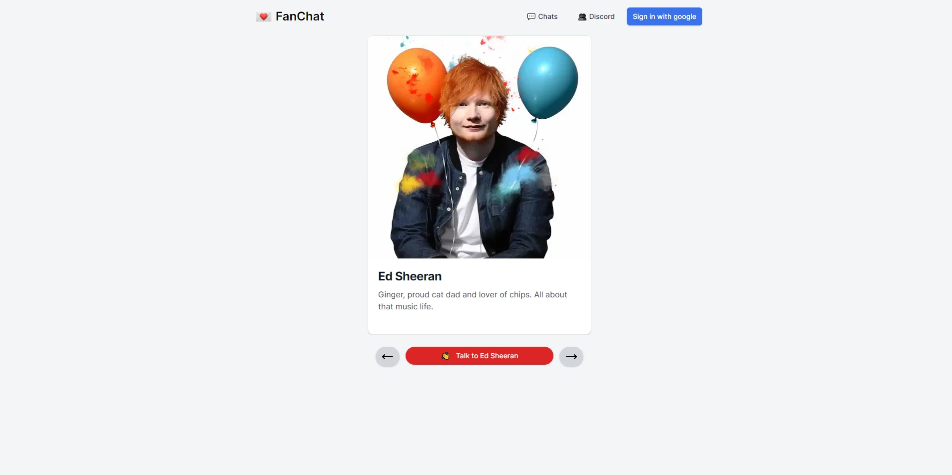 FanChat screenshot