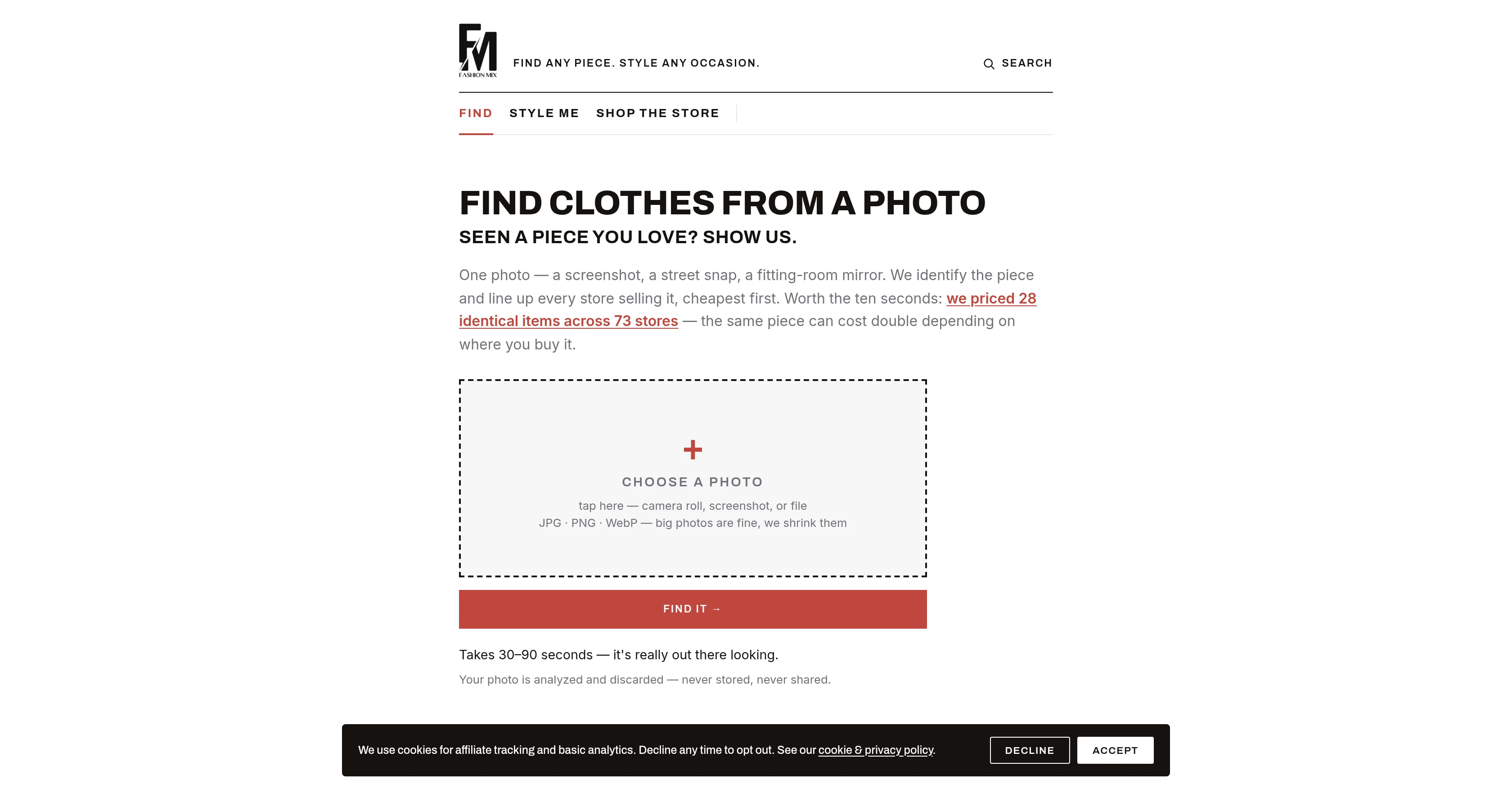 FashionMix FIND screenshot