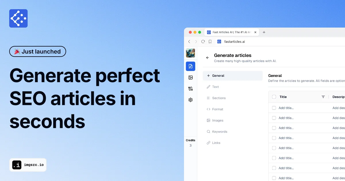 Fast Articles AI screenshot