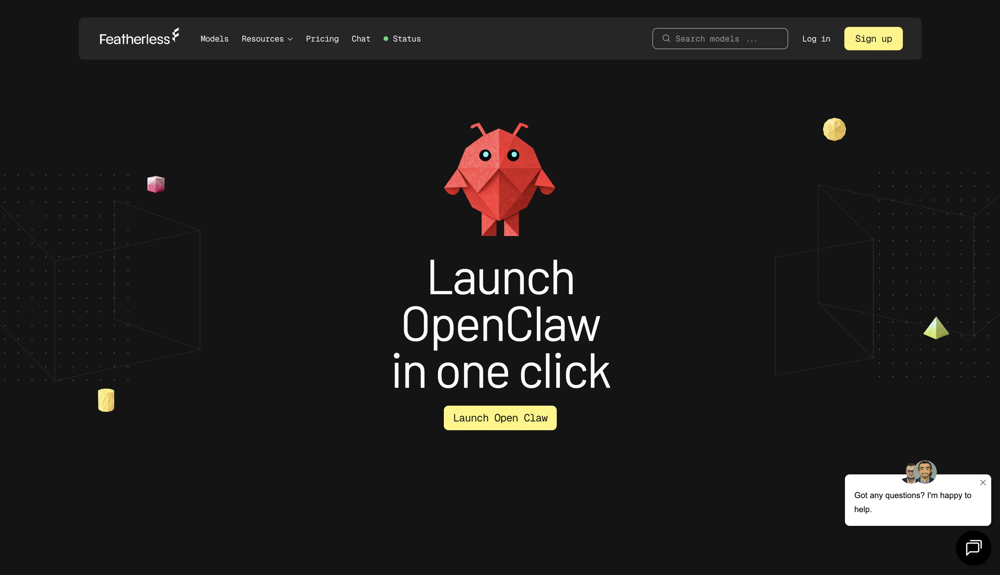Featherless - Managed OpenClaw screenshot