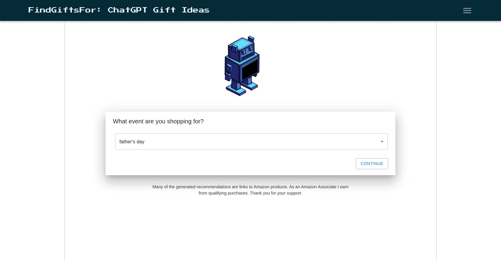 Findgiftsfor screenshot