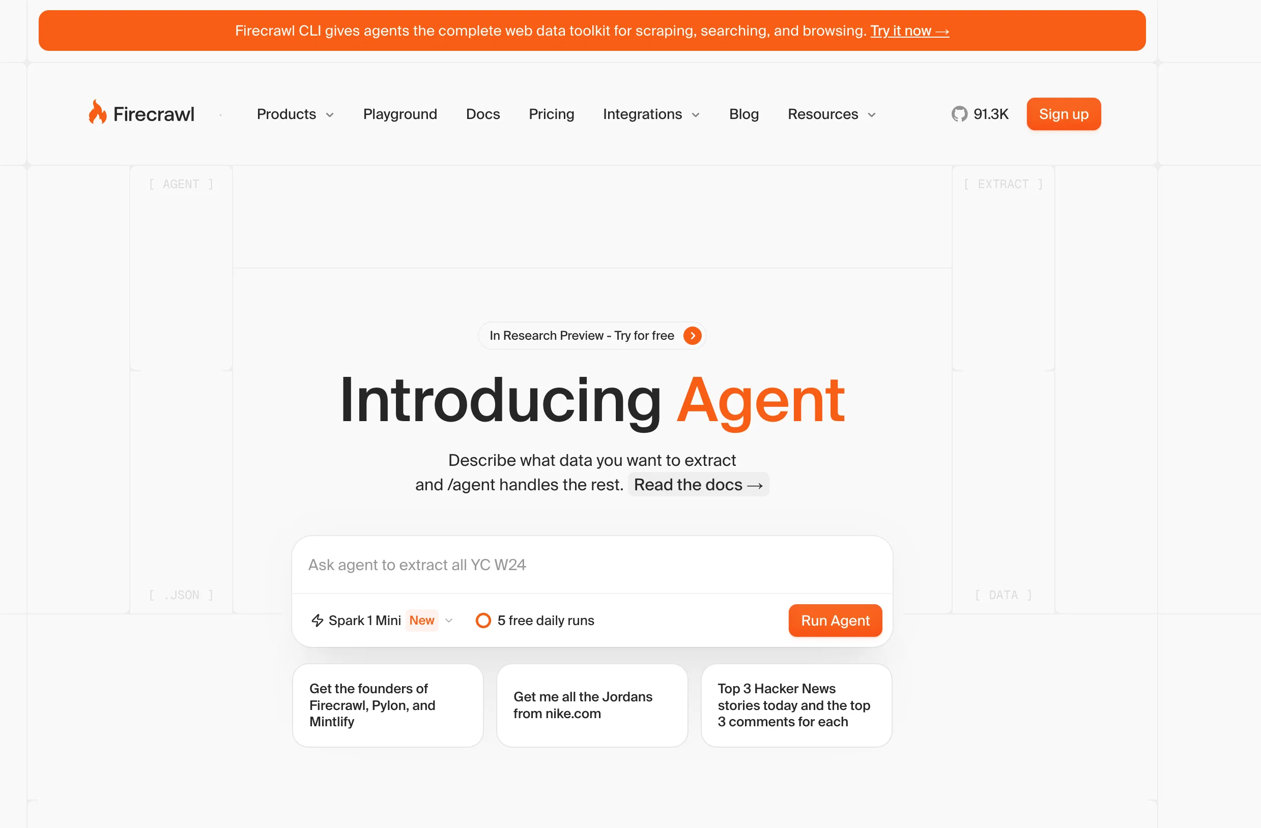 Firecrawl Agent screenshot