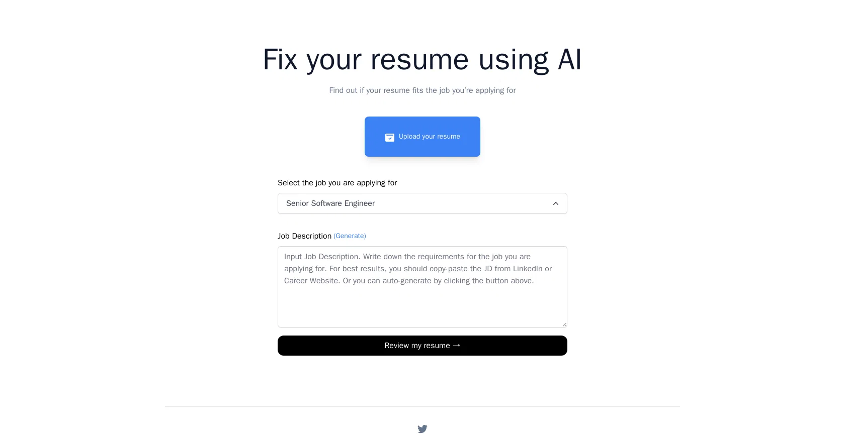 Fix My Resume screenshot