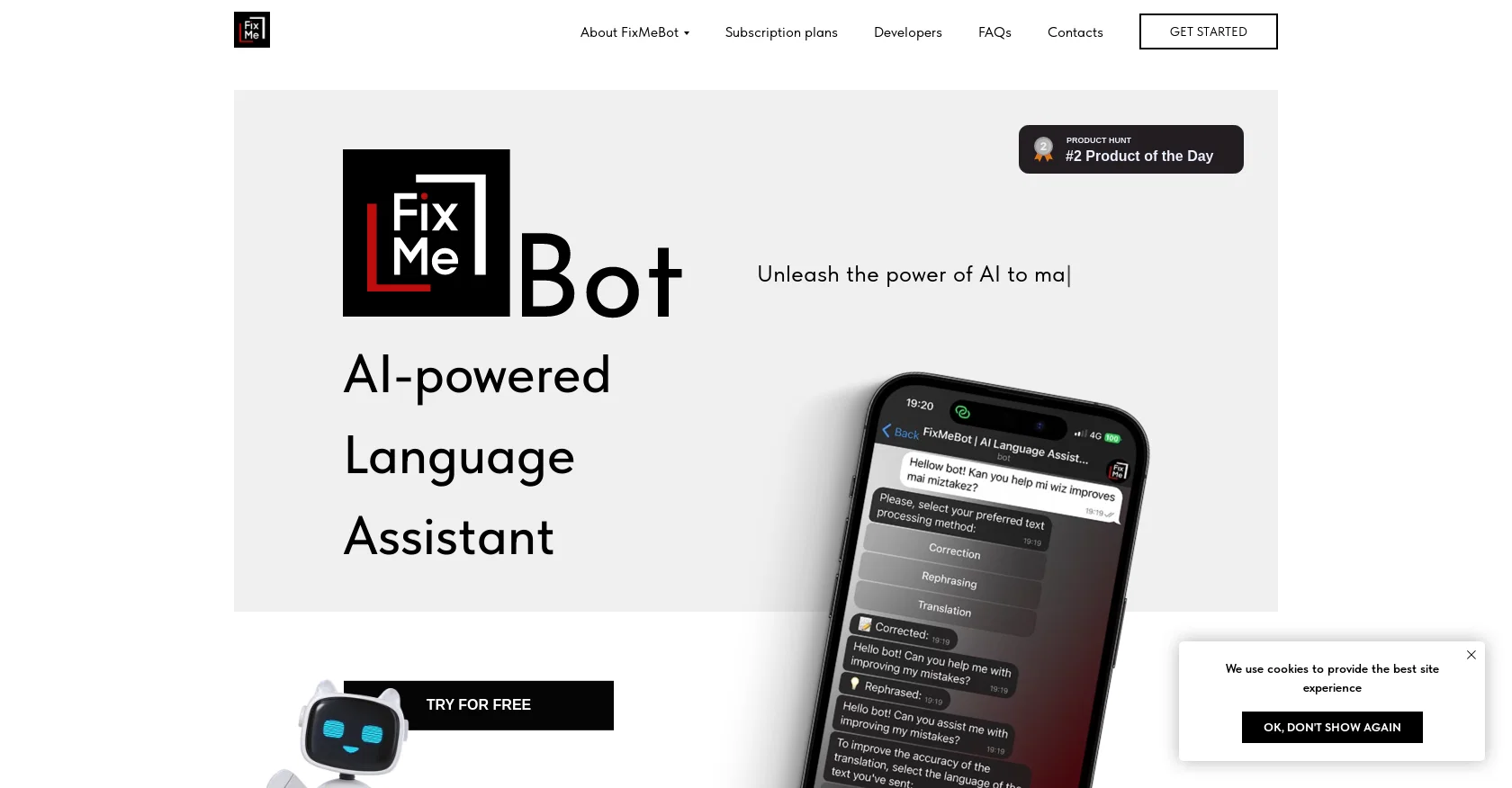 FixMeBot screenshot