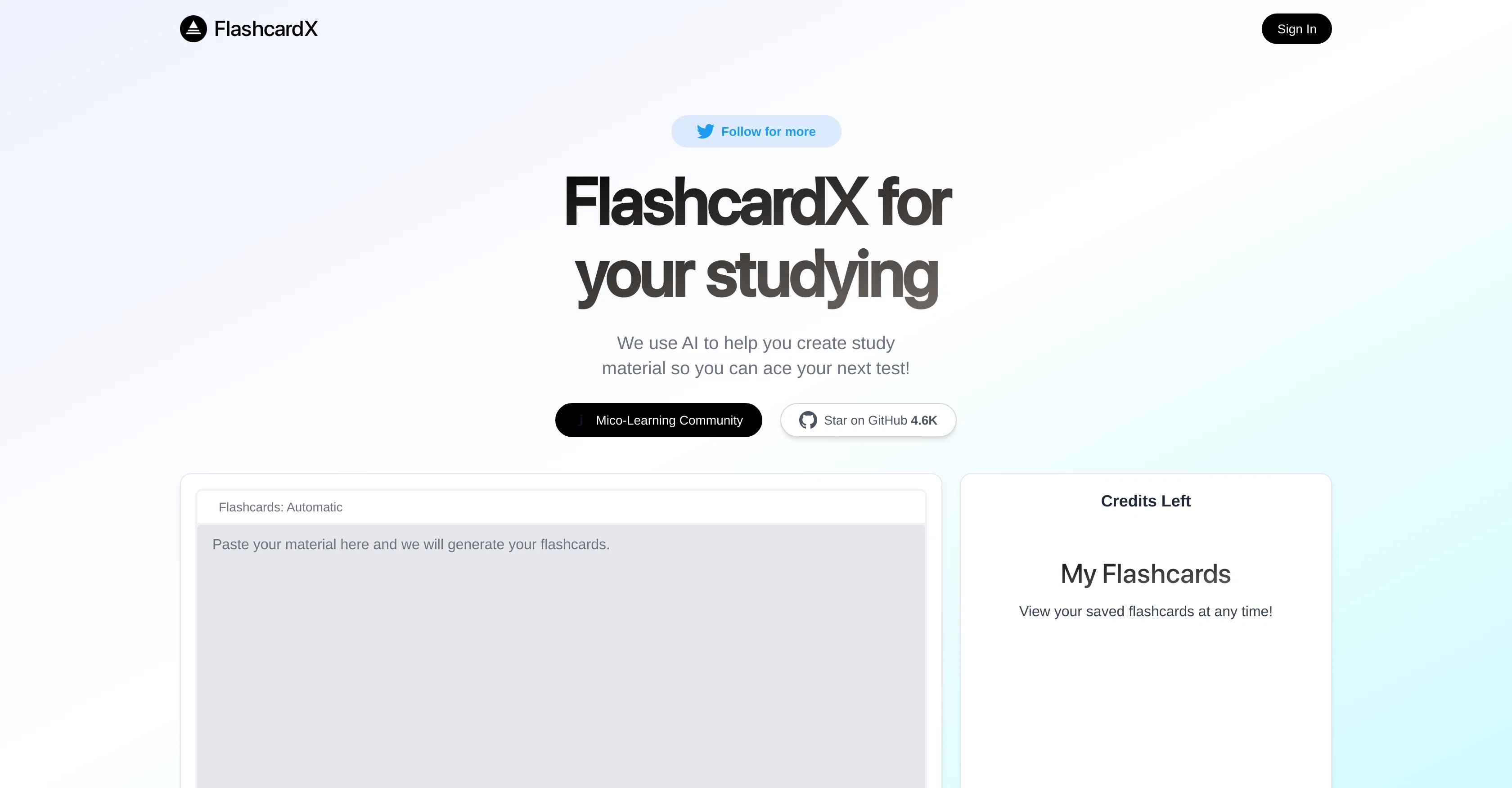 FlashcardX screenshot