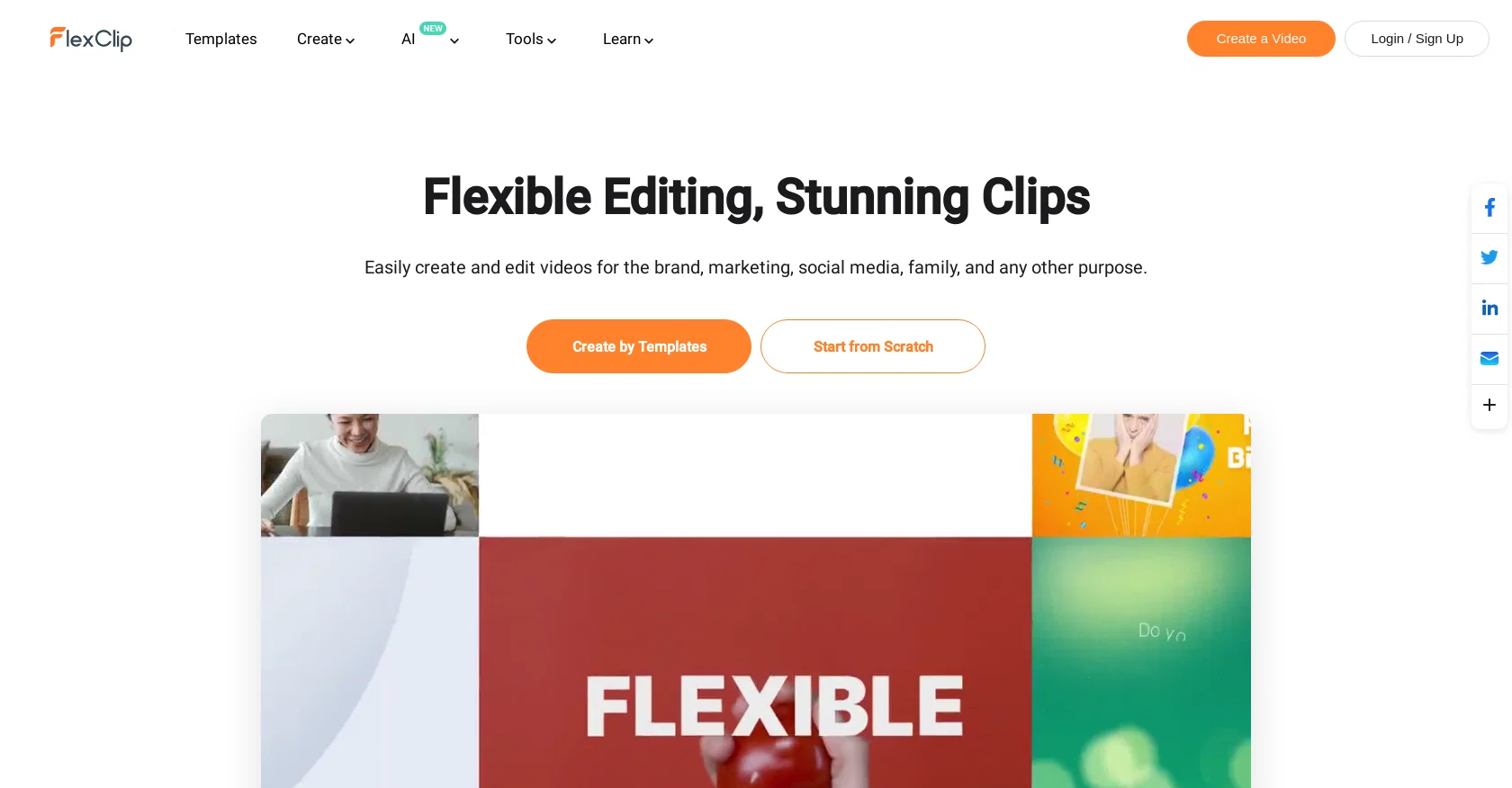 Flexclip screenshot