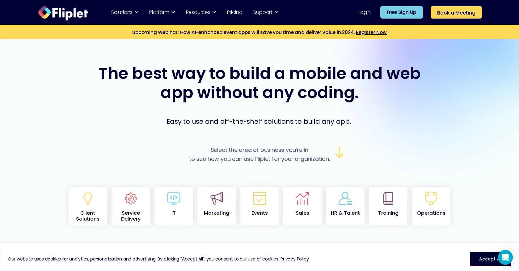 Fliplet screenshot